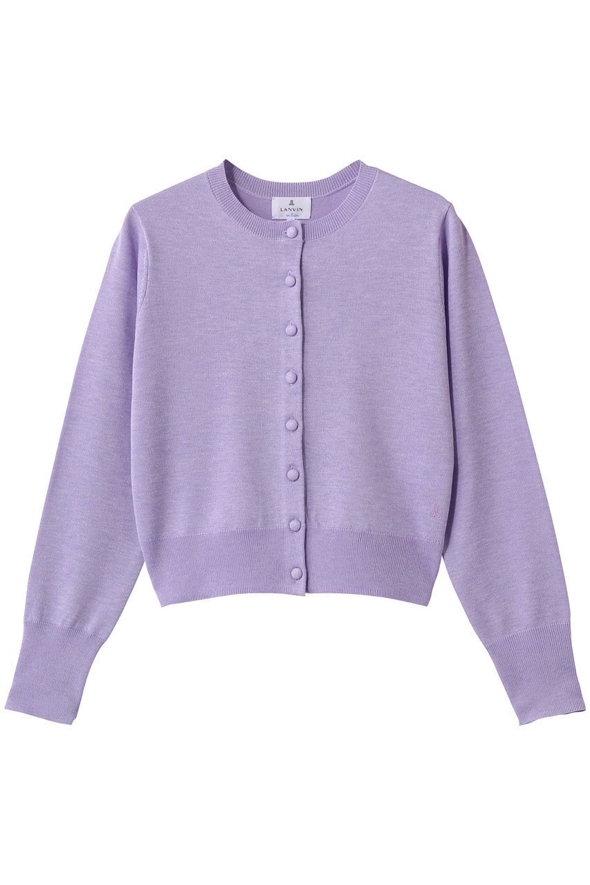 【ランバン オン ブルー/LANVIN en Bleu】のメニーボタンカーディガン インテリア・キッズ・メンズ・レディースファッション・服の通販 founy(ファニー) 　ファッション　Fashion　レディースファッション　Fashion for Women　トップス・カットソー　Cut & Sew Tops　ニット　Knit Tops & Sweaters　カーディガン・羽織り　Layered Style Cardigans　2026年　2026　カーディガン　Cardigan, Knitwear　クラシック　Classic, Timeless Style　コンパクト　Compact, Small Size　ショート　Short, Short Length　トレンド　Trend, Trending Now　フロント　Front, Front Design　ボトム　Bottoms, Lower Wear　ワイド　Wide, Wide Fit　エレガント 上品　Elegant　夏　Summer　春　Spring　S/S・春夏　SS, Spring/Summer, Warm Season　ライトパープル|ID: prp329100004848453 ipo3291000000036092325