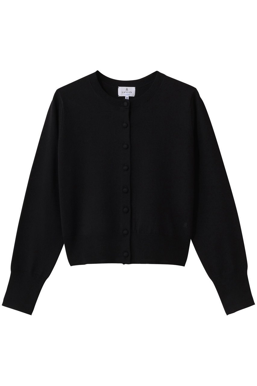 【ランバン オン ブルー/LANVIN en Bleu】のメニーボタンカーディガン インテリア・キッズ・メンズ・レディースファッション・服の通販 founy(ファウニー) 　ファッション　Fashion　レディースファッション　Fashion for Women　トップス・カットソー　Cut & Sew Tops　ニット　Knit Tops & Sweaters　カーディガン・羽織り　Layered Style Cardigans　カーディガン　Cardigan, Knitwear　クラシック　Classic, Timeless Style　コンパクト　Compact, Small Size　ショート　Short, Short Length　トレンド　Trend, Trending Now　フロント　Front, Front Design　ボトム　Bottoms, Lower Wear　ワイド　Wide, Wide Fit　エレガント 上品　Elegant　ブラック|ID: prp329100004848453 ipo3291000000036887041