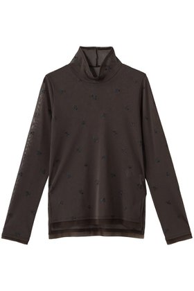 【ランバン オン ブルー/LANVIN en Bleu】 フラワー刺しゅうチュールカットソー人気、トレンドファッション・服の通販 founy(ファニー) ファッション Fashion レディースファッション Fashion for Women トップス・カットソー Cut & Sew Tops シャツ・ブラウス・オフィスカジュアル Elegant Blouses & Button-Ups ロングTシャツ・Tシャツ Longline T-Shirts & Tees カットソー・ベーシックTシャツ Cut-and-Sewn Tops / Stretch Tees & Basics 2026年 2026 カットソー Cut and Sewn Top カーディガン Cardigan, Knitwear キャミソール Camisole, Spaghetti Strap Top スタンド Stand Collar, Upright Stand スリーブ Sleeve, Long Sleeve / Short Sleeve チュール Tulip, Tulip Motif フェミニン Feminine, Girly フラワー Flower, Floral ロング Long, Long-Length 夏 Summer 春 Spring S/S・春夏 SS, Spring/Summer, Warm Season |ID:prp329100004848454