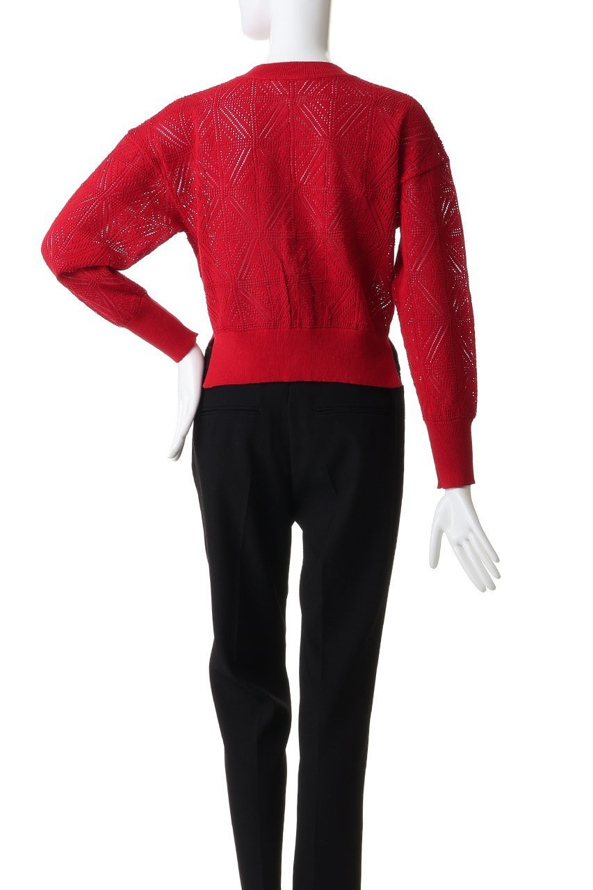 【ランバン オン ブルー/LANVIN en Bleu】のJLメタルボタンレースニットカーディガン 人気、トレンドファッション・服の通販 founy(ファニー) 　ファッション　Fashion　レディースファッション　Fashion for Women　トップス・カットソー　Cut & Sew Tops　ニット　Knit Tops & Sweaters　カーディガン・羽織り　Layered Style Cardigans　2026年　2026　カーディガン　Cardigan, Knitwear　コンパクト　Compact, Small Size　ショート　Short, Short Length　フェミニン　Feminine, Girly　プリント　Print, Printed Pattern　メタル　Metal, Metal Parts　モダン　Modern, Contemporary　夏　Summer　春　Spring　S/S・春夏　SS, Spring/Summer, Warm Season　other-4|ID: prp329100004848456 ipo3291000000035444359