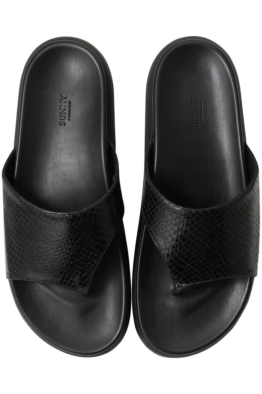 【ペリーコ/PELLICO】の【PELLICO SUNNY】スネーク型押し厚底トングサンダル インテリア・キッズ・メンズ・レディースファッション・服の通販 founy(ファウニー) 　ファッション　Fashion　レディースファッション　Fashion for Women　サンダル　Sandals, Summer Shoes　厚底　Platform Shoes　夏　Summer　春　Spring　S/S・春夏　SS, Spring/Summer, Warm Season　ブラック|ID: prp329100004848466 ipo3291000000036685162