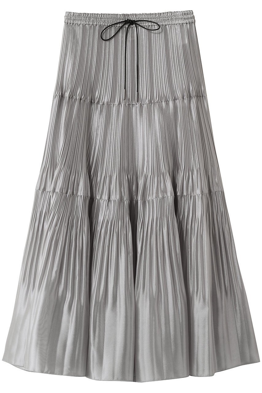 【デパリエ/DEPAREILLE】のシルクポリティアードプリーツスカート インテリア・キッズ・メンズ・レディースファッション・服の通販 founy(ファニー) 　ファッション　Fashion　レディースファッション　Fashion for Women　スカート　Skirts　プリーツスカート / 上品フェミニンスタイル　Pleated Skirts　ロングスカート　Long Skirts / Maxi & Midi Skirts　2026年　2026　シアー　Sheer, See-Through　シルク　Silk, 100% Silk　ジュエリー　Jewelry, Accessories　ティアード　Tiered, Tiered Style　プリーツ　Pleats, Pleated　リュクス　Luxury, Elegant, High-End, Chic　ロング　Long, Long-Length　夏　Summer　春　Spring　S/S・春夏　SS, Spring/Summer, Warm Season　グレー|ID: prp329100004848474 ipo3291000000035444511