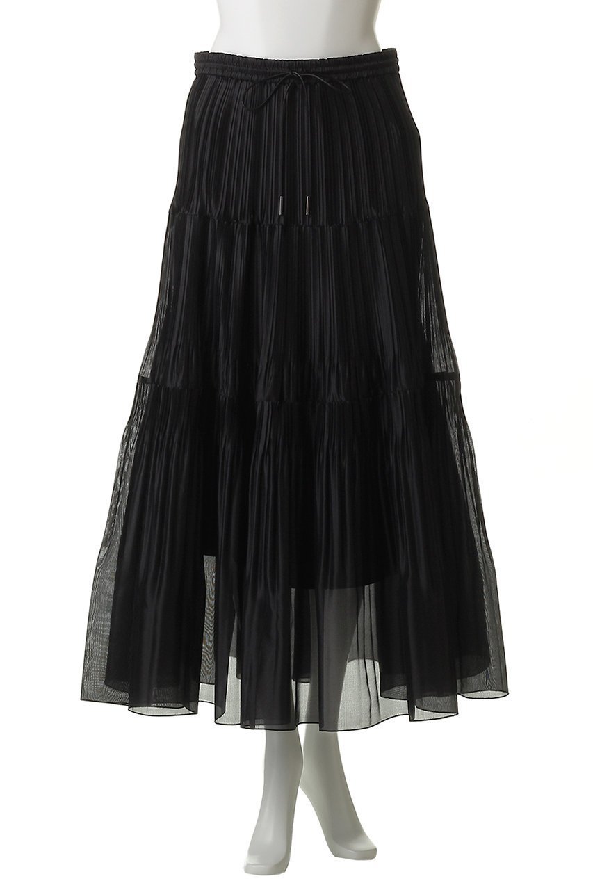 【デパリエ/DEPAREILLE】のシルクポリティアードプリーツスカート 人気、トレンドファッション・服の通販 founy(ファニー) 　ファッション　Fashion　レディースファッション　Fashion for Women　スカート　Skirts　プリーツスカート / 上品フェミニンスタイル　Pleated Skirts　ロングスカート　Long Skirts / Maxi & Midi Skirts　2026年　2026　シアー　Sheer, See-Through　シルク　Silk, 100% Silk　ジュエリー　Jewelry, Accessories　ティアード　Tiered, Tiered Style　プリーツ　Pleats, Pleated　リュクス　Luxury, Elegant, High-End, Chic　ロング　Long, Long-Length　夏　Summer　春　Spring　S/S・春夏　SS, Spring/Summer, Warm Season　other-2|ID: prp329100004848474 ipo3291000000035444513