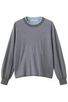 【ミディウミソリッド/MIDIUMISOLID】のsheer layered crew neck P/O プルオーバー l.gray|ID: prp329100004848475 ipo3291000000035444519