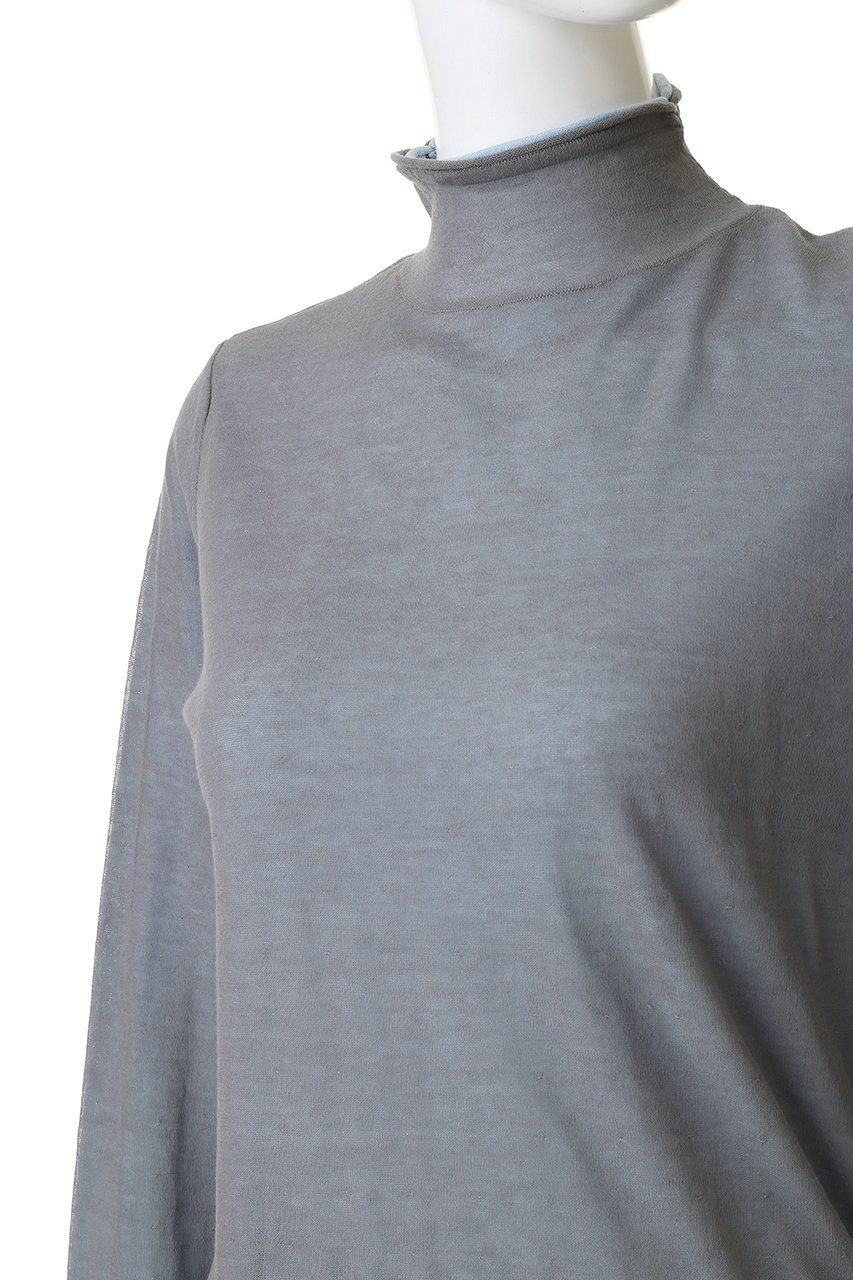 【ミディウミソリッド/MIDIUMISOLID】のsheer layered turtle neck P/O プルオーバー 大人の最旬トレンドファッション＆コーディネート founy(ファウニー) 　ファッション　Fashion　レディースファッション　Fashion for Women　トップス・カットソー　Cut & Sew Tops　ニット　Knit Tops & Sweaters　カジュアルプルオーバー・ニットトップス　Pullovers & Knit Tops / Casual Pullovers　コンパクト　Compact, Small Size　シアー　Sheer, See-Through　シンプル　Simple, Minimal　タートルネック　Turtleneck, High Neck　other-5|ID: prp329100004848476 ipo3291000000036929405