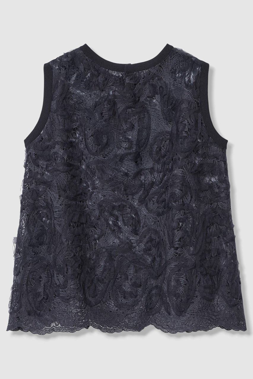 【アナイ/ANAYI】のチュールコードレース プルオーバー 人気、トレンドファッション・服の通販 founy(ファニー) 　ファッション　Fashion　レディースファッション　Fashion for Women　トップス・カットソー　Cut & Sew Tops　キャミソール&ノースリーブ　Camisoles & Sleeveless Tops　シャツ・ブラウス・オフィスカジュアル　Elegant Blouses & Button-Ups　カジュアルプルオーバー・ニットトップス　Pullovers & Knit Tops / Casual Pullovers　2026年　2026　おすすめ　Recommended / Our Picks　ジャケット　Jacket, Outerwear　スカラップ　Scallop, Scalloped Edge　チュール　Tulip, Tulip Motif　ノースリーブ　Sleeveless, No-Sleeve　ボタニカル　Botanical, Floral Pattern　レース　Lace, Lace Fabric　夏　Summer　春　Spring　S/S・春夏　SS, Spring/Summer, Warm Season　other-2|ID: prp329100004848477 ipo3291000000036092446