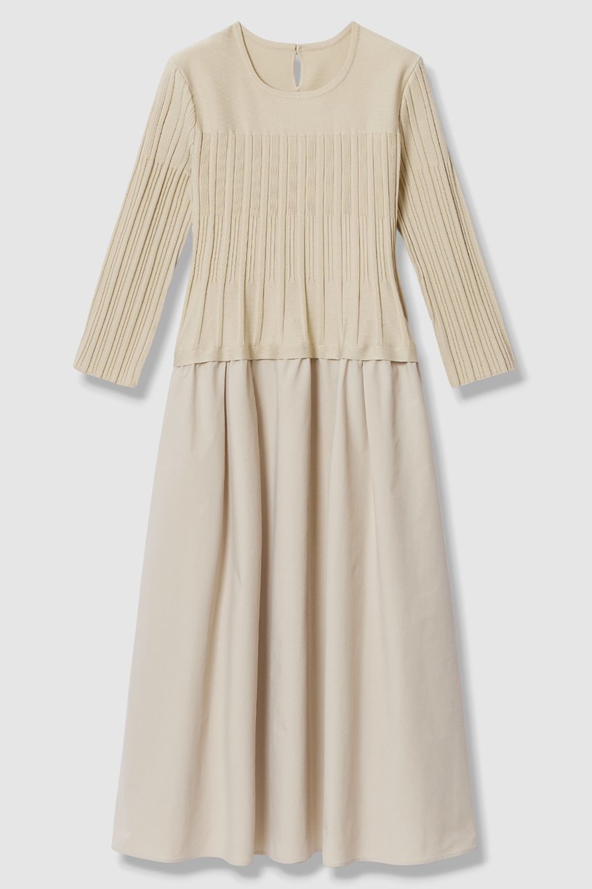 【アナイ/ANAYI】のタフタドッキング ワンピース 人気、トレンドファッション・服の通販 founy(ファニー) 　ファッション　Fashion　レディースファッション　Fashion for Women　ワンピース　Dresses　チュニック　Tunic Tops & Dresses　2026年　2026　タフタ　Taffeta, Structured Fabric　チュニック　Tunic, Long Top　デコルテ　Décolleté, Neckline　ドッキング　Docking, Mixed Material　ネックレス　Necklace, Pendant Necklace　フラット　Flat, Flat Shoes　ペチコート　Petticoat, Underskirt　ロング　Long, Long-Length　夏　Summer　春　Spring　S/S・春夏　SS, Spring/Summer, Warm Season　other-3|ID: prp329100004848478 ipo3291000000035444544