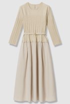 【アナイ/ANAYI】のタフタドッキング ワンピース 大人の最旬トレンドファッション＆コーディネート founy(ファウニー) ファッション Fashion レディースファッション Fashion for Women ワンピース Dresses チュニック Tunic Tops & Dresses タフタ Taffeta, Structured Fabric チュニック Tunic, Long Top デコルテ Décolleté, Neckline ドッキング Docking, Mixed Material ネックレス Necklace, Pendant Necklace フラット Flat, Flat Shoes ペチコート Petticoat, Underskirt ロング Long, Long-Length thumbnail ベージュ|ID: prp329100004848478 ipo3291000000036929409