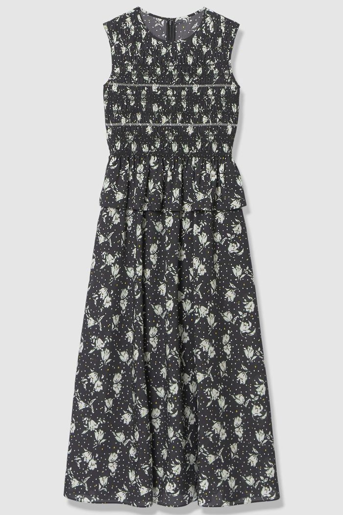 【アナイ/ANAYI】のフラワードットプリントスモッキング ワンピース インテリア・キッズ・メンズ・レディースファッション・服の通販 founy(ファニー) https://founy.com/ ファッション Fashion レディースファッション Fashion for Women ワンピース Dresses チュニック Tunic Tops & Dresses 2026年 2026 おすすめ Recommended / Our Picks イエロー Yellow エレガント 上品 Elegant カーディガン Cardigan, Knitwear ジャケット Jacket, Outerwear スモッキング Smocking, Gathered Stitching チュニック Tunic, Long Top ドット Polka Dot, Dot Pattern フラワー Flower, Floral ブルゾン Blouson, Bomber Jacket ペプラム Peplum, Flared Hem モダン Modern, Contemporary モチーフ Motif, Design Theme ロング Long, Long-Length 夏 Summer 春 Spring S/S・春夏 SS, Spring/Summer, Warm Season |ID: prp329100004848479 ipo3291000000035444547