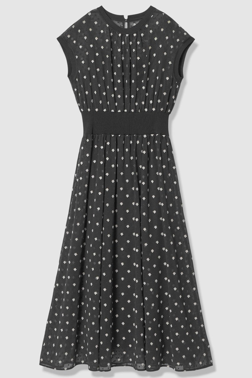 【アナイ/ANAYI】のフラワー刺繍ドットフレア ワンピース インテリア・キッズ・メンズ・レディースファッション・服の通販 founy(ファニー) 　ファッション　Fashion　レディースファッション　Fashion for Women　ワンピース　Dresses　チュニック　Tunic Tops & Dresses　2026年　2026　ジャケット　Jacket, Outerwear　チュニック　Tunic, Long Top　ドット　Polka Dot, Dot Pattern　フェミニン　Feminine, Girly　フラワー　Flower, Floral　フレア　Flare, Flared　ブルゾン　Blouson, Bomber Jacket　夏　Summer　春　Spring　S/S・春夏　SS, Spring/Summer, Warm Season　ブラック|ID: prp329100004848481 ipo3291000000035444566