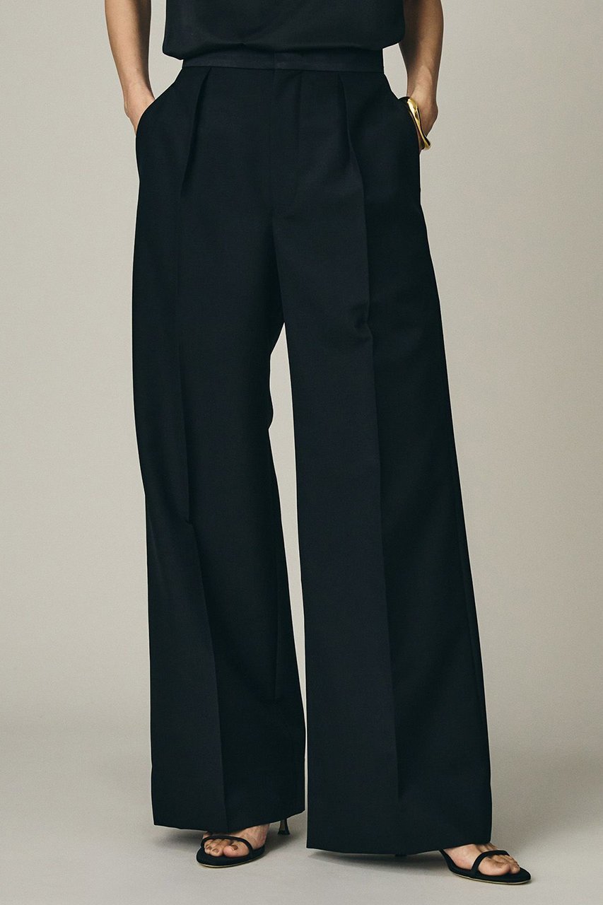 【カオス/Chaos】のタキシードパンツ インテリア・キッズ・メンズ・レディースファッション・服の通販 founy(ファニー) 　ファッション　Fashion　レディースファッション　Fashion for Women　パンツ　Pants & Trousers　春　Spring　サテン　Satin, Glossy Fabric　シルク　Silk, 100% Silk　ジャケット　Jacket, Outerwear　バランス　Balance, Style Balance　別注　Limited Edition, Custom Order　マニッシュ　Mannish, Boyish　ワイド　Wide, Wide Fit　S/S・春夏　SS, Spring/Summer, Warm Season　夏　Summer　エレガント 上品　Elegant　2026年　2026　ブラック|ID: prp329100004848483 ipo3291000000036025817