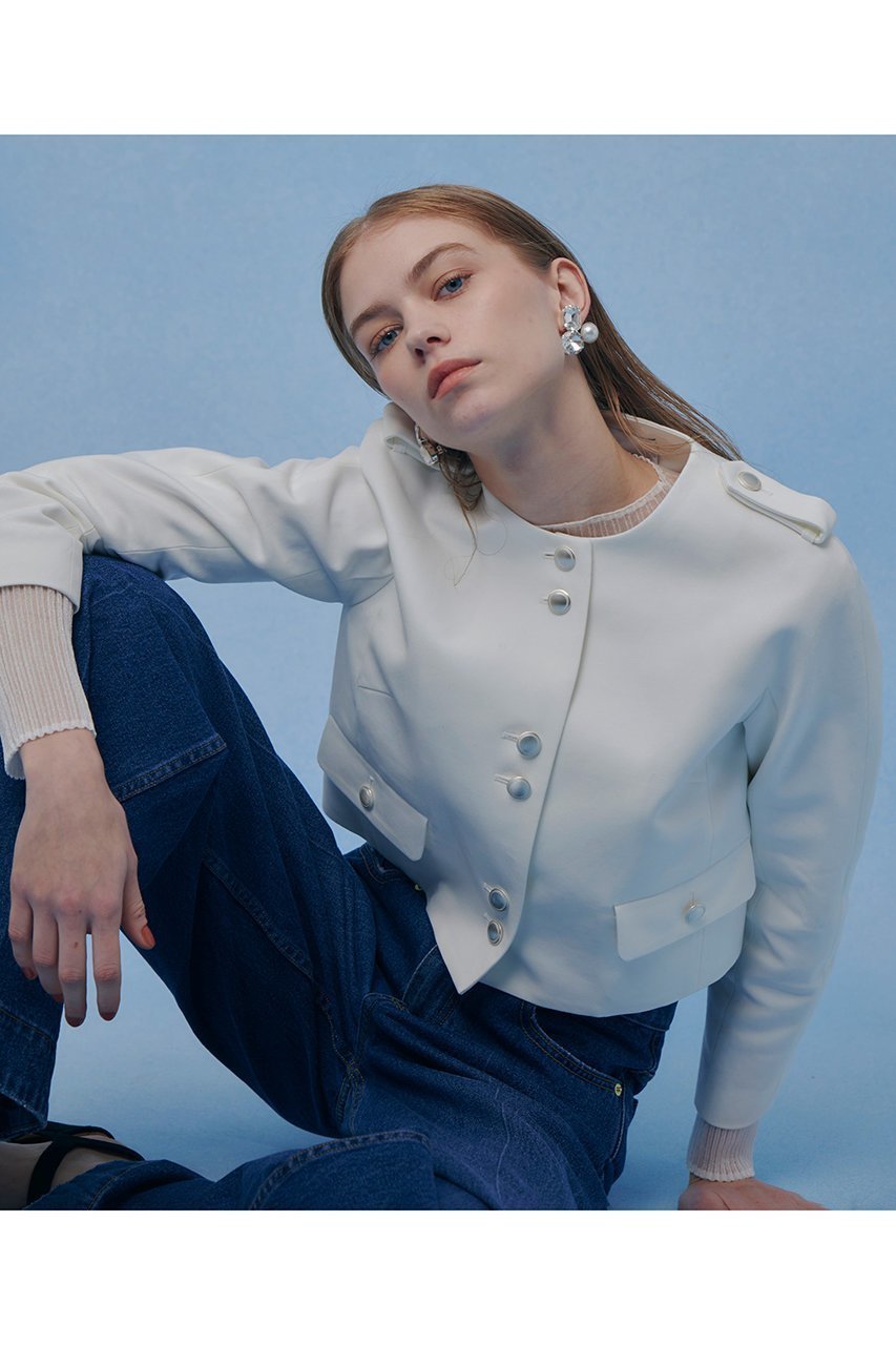 【アルアバイル/allureville】の【LOULOU WILLOUGHBY】コットンダブルクロスジャケット 人気、トレンドファッション・服の通販 founy(ファニー) ファッション Fashion レディースファッション Fashion for Women アウター Coat / Outerwear Collection レディースジャケット・軽アウター Jackets 2026年 2026 コンパクト Compact, Small Size シンプル Simple, Minimal ジャケット Jacket, Outerwear バランス Balance, Style Balance パターン Pattern, Design Print 夏 Summer 春 Spring S/S・春夏 SS, Spring/Summer, Warm Season other-8|ID: prp329100004848484 ipo3291000000035444597