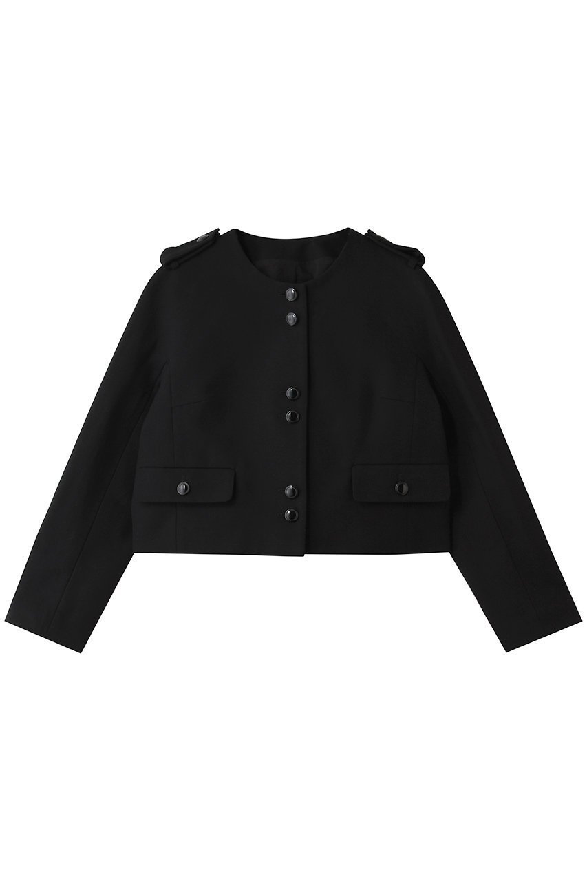 【アルアバイル/allureville】の【LOULOU WILLOUGHBY】コットンダブルクロスジャケット インテリア・キッズ・メンズ・レディースファッション・服の通販 founy(ファウニー) 　ファッション　Fashion　レディースファッション　Fashion for Women　アウター　Coat / Outerwear Collection　レディースジャケット・軽アウター　Jackets　コンパクト　Compact, Small Size　シンプル　Simple, Minimal　ジャケット　Jacket, Outerwear　バランス　Balance, Style Balance　パターン　Pattern, Design Print　ブラック|ID: prp329100004848484 ipo3291000000036377545