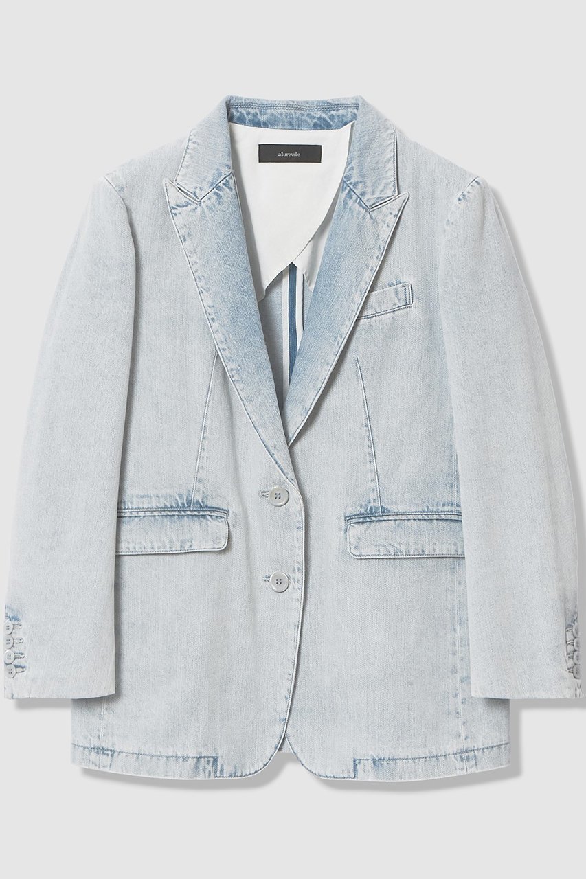【アルアバイル/allureville】のデニムシングルジャケット インテリア・キッズ・メンズ・レディースファッション・服の通販 founy(ファニー) 　ファッション　Fashion　レディースファッション　Fashion for Women　アウター　Coat / Outerwear Collection　レディースジャケット・軽アウター　Jackets　2026年　2026　ジャケット　Jacket, Outerwear　デニム　Denim, Jeans Material　ブリーチ　Bleach, Washed Finish　夏　Summer　春　Spring　S/S・春夏　SS, Spring/Summer, Warm Season　ライトブルー|ID: prp329100004848485 ipo3291000000036092461