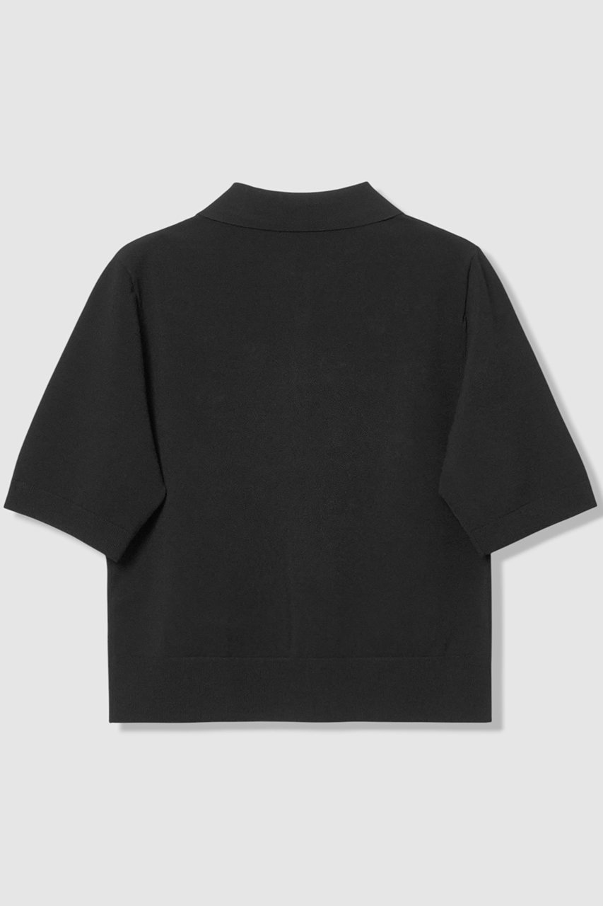 【アルアバイル/allureville】の【LOULOU WILLOUGHBY】フラワービジューポロ 人気、トレンドファッション・服の通販 founy(ファニー) 　ファッション　Fashion　レディースファッション　Fashion for Women　トップス・カットソー　Cut & Sew Tops　ニット　Knit Tops & Sweaters　カジュアルプルオーバー・ニットトップス　Pullovers & Knit Tops / Casual Pullovers　2026年　2026　コンパクト　Compact, Small Size　バランス　Balance, Style Balance　ビジュー　Bijou, Jewel-like Accent　フェミニン　Feminine, Girly　ボトム　Bottoms, Lower Wear　モノトーン　Monotone, Black and White　ワイド　Wide, Wide Fit　エレガント 上品　Elegant　夏　Summer　春　Spring　S/S・春夏　SS, Spring/Summer, Warm Season　other-2|ID: prp329100004848487 ipo3291000000035875528