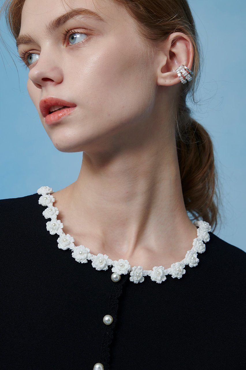 【アルアバイル/allureville】の【LOULOU WILLOUGHBY】クロッシェフラワートリミングプルオーバー 人気、トレンドファッション・服の通販 founy(ファニー) 　ファッション　Fashion　レディースファッション　Fashion for Women　トップス・カットソー　Cut & Sew Tops　ニット　Knit Tops & Sweaters　カジュアルプルオーバー・ニットトップス　Pullovers & Knit Tops / Casual Pullovers　2026年　2026　かぎ針　Crochet　トリミング　Trimming, Decorative Edge　ハンド　Hand, Handmade　パール　Pearl, Pearl Accent　レース　Lace, Lace Fabric　夏　Summer　手編み　Hand-Knitted, Handmade Knit　春　Spring　S/S・春夏　SS, Spring/Summer, Warm Season　other-2|ID: prp329100004848488 ipo3291000000035444623