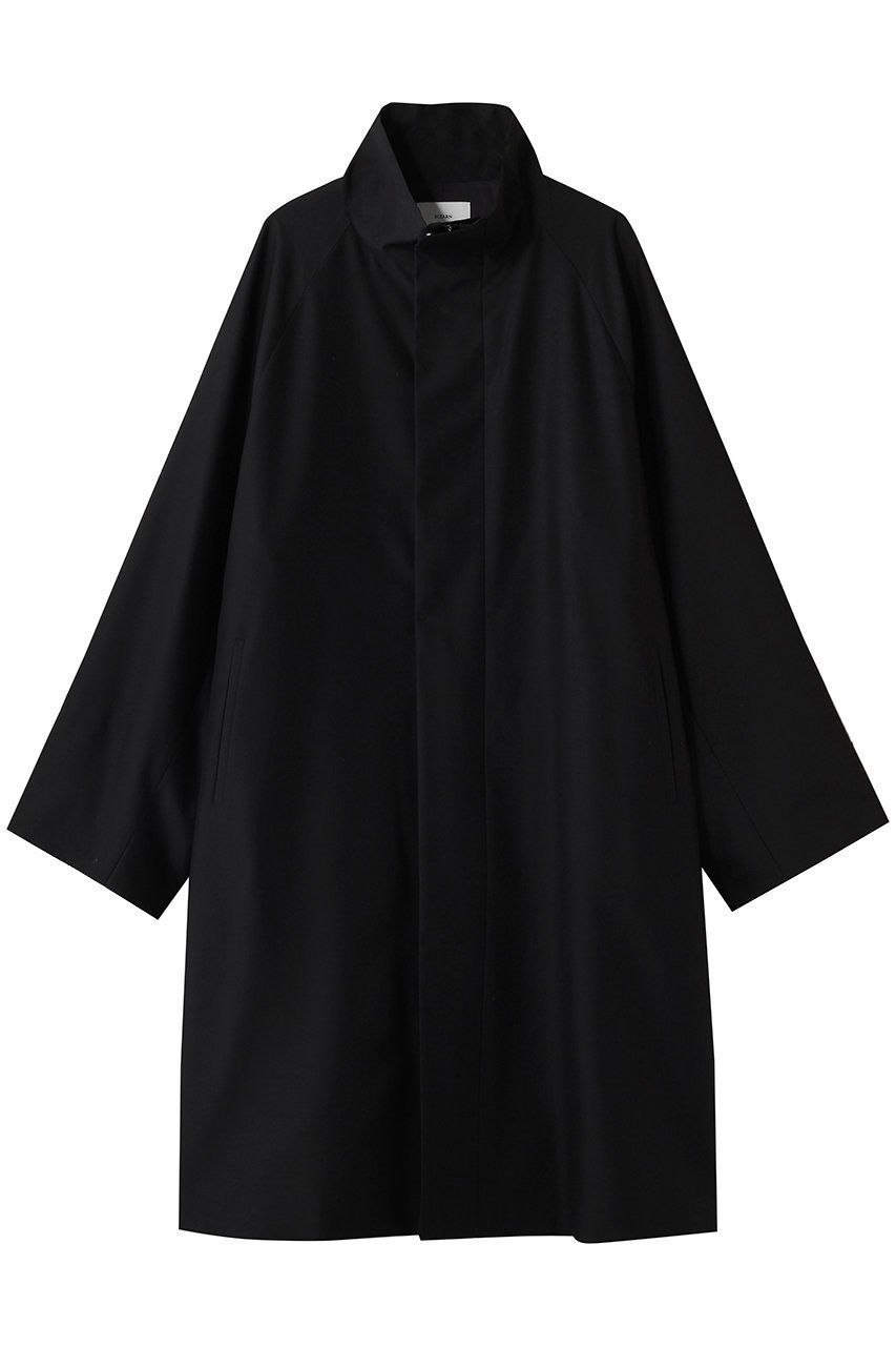 【セアン/SCEARN】のWOOL SILK コート インテリア・キッズ・メンズ・レディースファッション・服の通販 founy(ファウニー) 　ファッション　Fashion　レディースファッション　Fashion for Women　アウター　Coat / Outerwear Collection　コート・ロングコート・ピーコート　Long Coats, Peacoats & More　シルク　Silk, 100% Silk　ハイネック　High Neck, Mock Neck　モダン　Modern, Contemporary　ロング　Long, Long-Length　エレガント 上品　Elegant　Black|ID: prp329100004848498 ipo3291000000036929618
