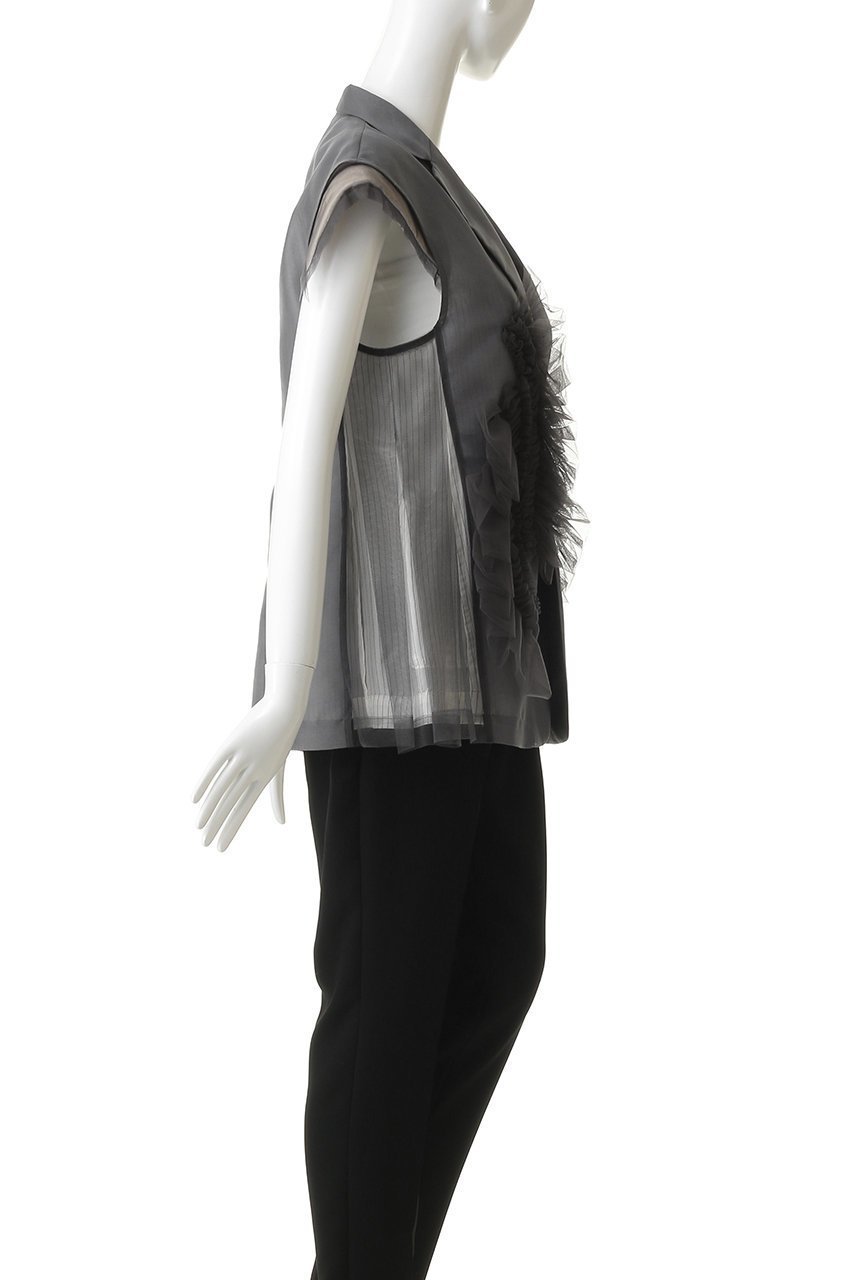 【チカ キサダ/CHIKA KISADA】のチュール デザイン ジレ 人気、トレンドファッション・服の通販 founy(ファニー) 　ファッション　Fashion　レディースファッション　Fashion for Women　アウター　Coat / Outerwear Collection　レディースジャケット・軽アウター　Jackets　2026年　2026　カットソー　Cut and Sewn Top　シンプル　Simple, Minimal　ジャケット　Jacket, Outerwear　チュール　Tulip, Tulip Motif　ドレス　Dress, One-Piece　フィット　Fit, Slim Fit　フォーマル　Formal, Dressy　ベスト　Vest, Waistcoat　夏　Summer　春　Spring　S/S・春夏　SS, Spring/Summer, Warm Season　other-3|ID: prp329100004848502 ipo3291000000035444736