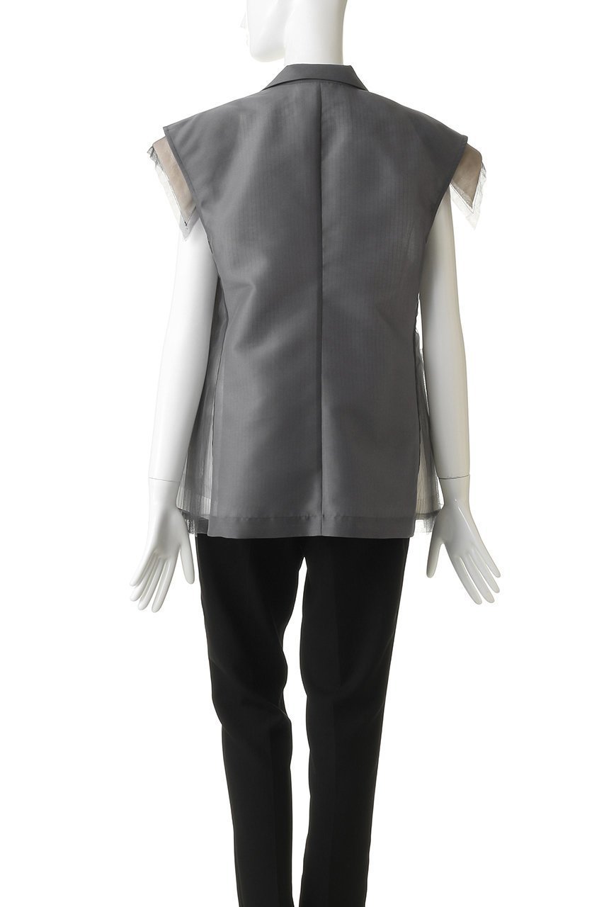 【チカ キサダ/CHIKA KISADA】のチュール デザイン ジレ 人気、トレンドファッション・服の通販 founy(ファニー) 　ファッション　Fashion　レディースファッション　Fashion for Women　アウター　Coat / Outerwear Collection　レディースジャケット・軽アウター　Jackets　2026年　2026　カットソー　Cut and Sewn Top　シンプル　Simple, Minimal　ジャケット　Jacket, Outerwear　チュール　Tulip, Tulip Motif　ドレス　Dress, One-Piece　フィット　Fit, Slim Fit　フォーマル　Formal, Dressy　ベスト　Vest, Waistcoat　夏　Summer　春　Spring　S/S・春夏　SS, Spring/Summer, Warm Season　other-4|ID: prp329100004848502 ipo3291000000035444737