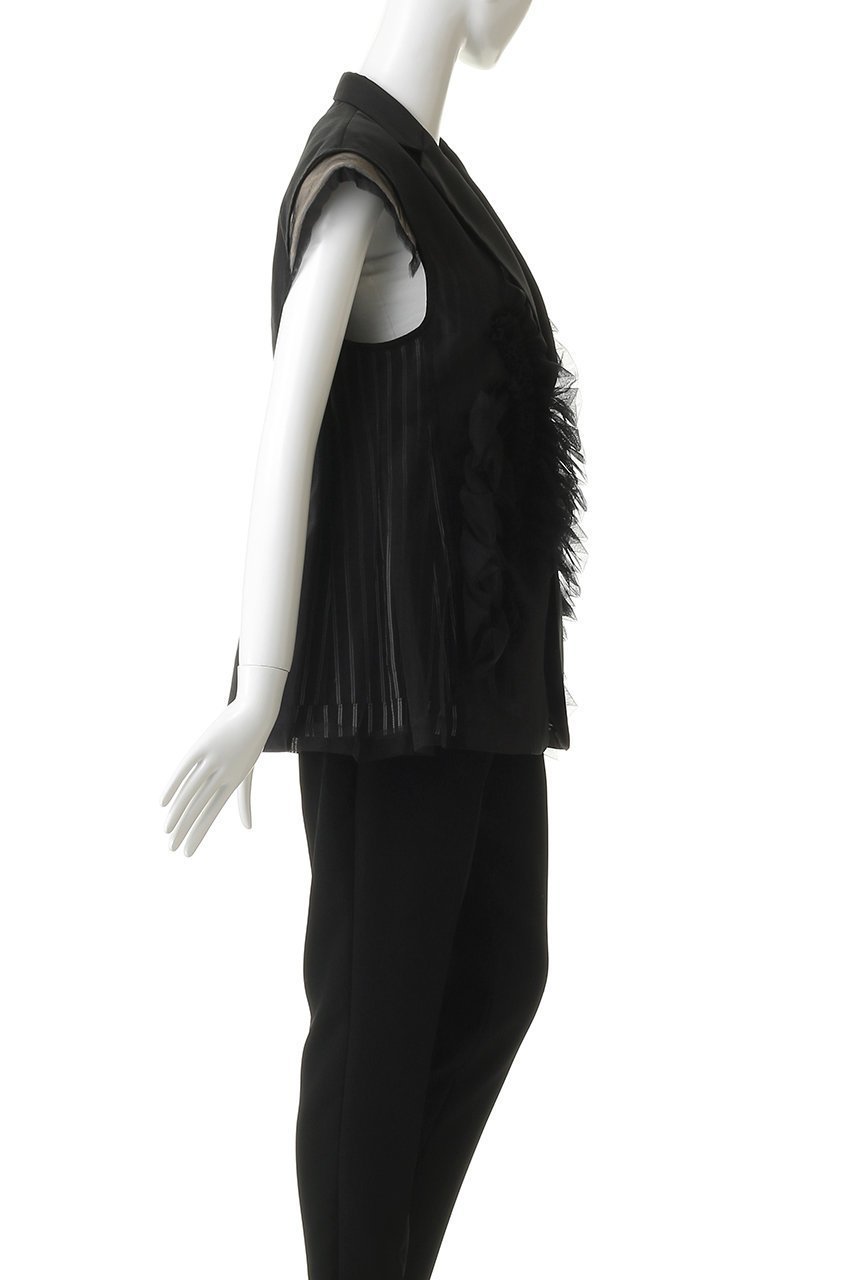 【チカ キサダ/CHIKA KISADA】のチュール デザイン ジレ 人気、トレンドファッション・服の通販 founy(ファニー) 　ファッション　Fashion　レディースファッション　Fashion for Women　アウター　Coat / Outerwear Collection　レディースジャケット・軽アウター　Jackets　2026年　2026　カットソー　Cut and Sewn Top　シンプル　Simple, Minimal　ジャケット　Jacket, Outerwear　チュール　Tulip, Tulip Motif　ドレス　Dress, One-Piece　フィット　Fit, Slim Fit　フォーマル　Formal, Dressy　ベスト　Vest, Waistcoat　夏　Summer　春　Spring　S/S・春夏　SS, Spring/Summer, Warm Season　other-3|ID: prp329100004848502 ipo3291000000035503124