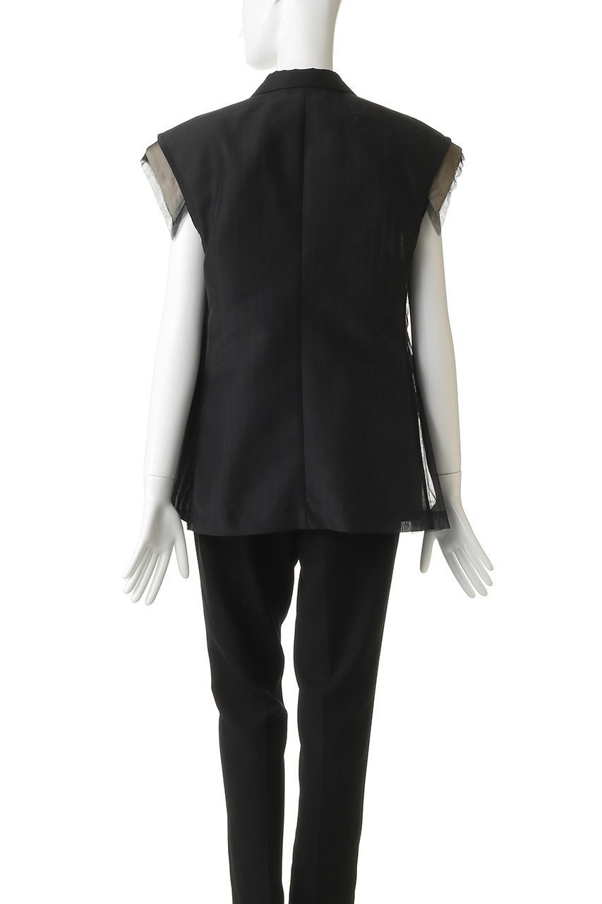 【チカ キサダ/CHIKA KISADA】のチュール デザイン ジレ 人気、トレンドファッション・服の通販 founy(ファニー) 　ファッション　Fashion　レディースファッション　Fashion for Women　アウター　Coat / Outerwear Collection　レディースジャケット・軽アウター　Jackets　2026年　2026　カットソー　Cut and Sewn Top　シンプル　Simple, Minimal　ジャケット　Jacket, Outerwear　チュール　Tulip, Tulip Motif　ドレス　Dress, One-Piece　フィット　Fit, Slim Fit　フォーマル　Formal, Dressy　ベスト　Vest, Waistcoat　夏　Summer　春　Spring　S/S・春夏　SS, Spring/Summer, Warm Season　other-4|ID: prp329100004848502 ipo3291000000035503125