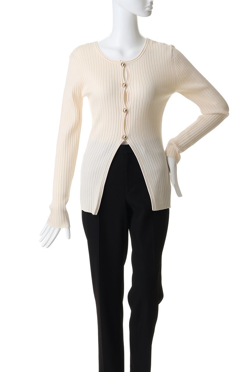 【クラネ/CLANE】のW FACE GOLD BUTTON KNIT TOPS ニット/セーター 人気、トレンドファッション・服の通販 founy(ファニー) 　ファッション　Fashion　レディースファッション　Fashion for Women　トップス・カットソー　Cut & Sew Tops　ニット　Knit Tops & Sweaters　カーディガン・羽織り　Layered Style Cardigans　2026年　2026　カーディガン　Cardigan, Knitwear　セーター　Sweater, Knitwear　デニム　Denim, Jeans Material　フレア　Flare, Flared　リュクス　Luxury, Elegant, High-End, Chic　夏　Summer　春　Spring　S/S・春夏　SS, Spring/Summer, Warm Season　other-2|ID: prp329100004848505 ipo3291000000035444761