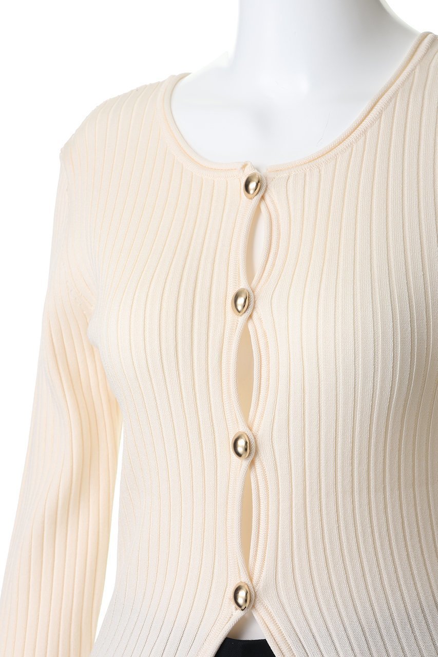 【クラネ/CLANE】のW FACE GOLD BUTTON KNIT TOPS ニット/セーター 人気、トレンドファッション・服の通販 founy(ファニー) 　ファッション　Fashion　レディースファッション　Fashion for Women　トップス・カットソー　Cut & Sew Tops　ニット　Knit Tops & Sweaters　カーディガン・羽織り　Layered Style Cardigans　2026年　2026　カーディガン　Cardigan, Knitwear　セーター　Sweater, Knitwear　デニム　Denim, Jeans Material　フレア　Flare, Flared　リュクス　Luxury, Elegant, High-End, Chic　夏　Summer　春　Spring　S/S・春夏　SS, Spring/Summer, Warm Season　other-5|ID: prp329100004848505 ipo3291000000035444764