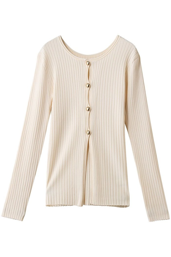 【クラネ/CLANE】のW FACE GOLD BUTTON KNIT TOPS ニット/セーター インテリア・キッズ・メンズ・レディースファッション・服の通販 founy(ファニー) https://founy.com/ ファッション Fashion レディースファッション Fashion for Women トップス・カットソー Cut & Sew Tops ニット Knit Tops & Sweaters カーディガン・羽織り Layered Style Cardigans カーディガン Cardigan, Knitwear セーター Sweater, Knitwear デニム Denim, Jeans Material フレア Flare, Flared リュクス Luxury, Elegant, High-End, Chic |ID: prp329100004848505 ipo3291000000036685343