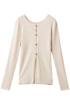 【クラネ/CLANE】のW FACE GOLD BUTTON KNIT TOPS ニット/セーター IVORY|ID: prp329100004848505 ipo3291000000036685344