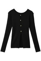 【クラネ/CLANE】のW FACE GOLD BUTTON KNIT TOPS ニット/セーター BLACK|ID: prp329100004848505 ipo3291000000036685345
