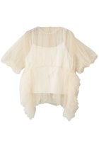 【チカ キサダ/CHIKA KISADA】のエアリー チュール ブラウス 人気、トレンドファッション・服の通販 founy(ファニー) ファッション Fashion レディースファッション Fashion for Women トップス・カットソー Cut & Sew Tops シャツ・ブラウス・オフィスカジュアル Elegant Blouses & Button-Ups 2026年 2026 エアリー Airy Texture ショート Short, Short Length スリーブ Sleeve, Long Sleeve / Short Sleeve チュール Tulip, Tulip Motif モダン Modern, Contemporary 夏 Summer 春 Spring S/S・春夏 SS, Spring/Summer, Warm Season thumbnail ベージュ|ID: prp329100004848514 ipo3291000000035444849