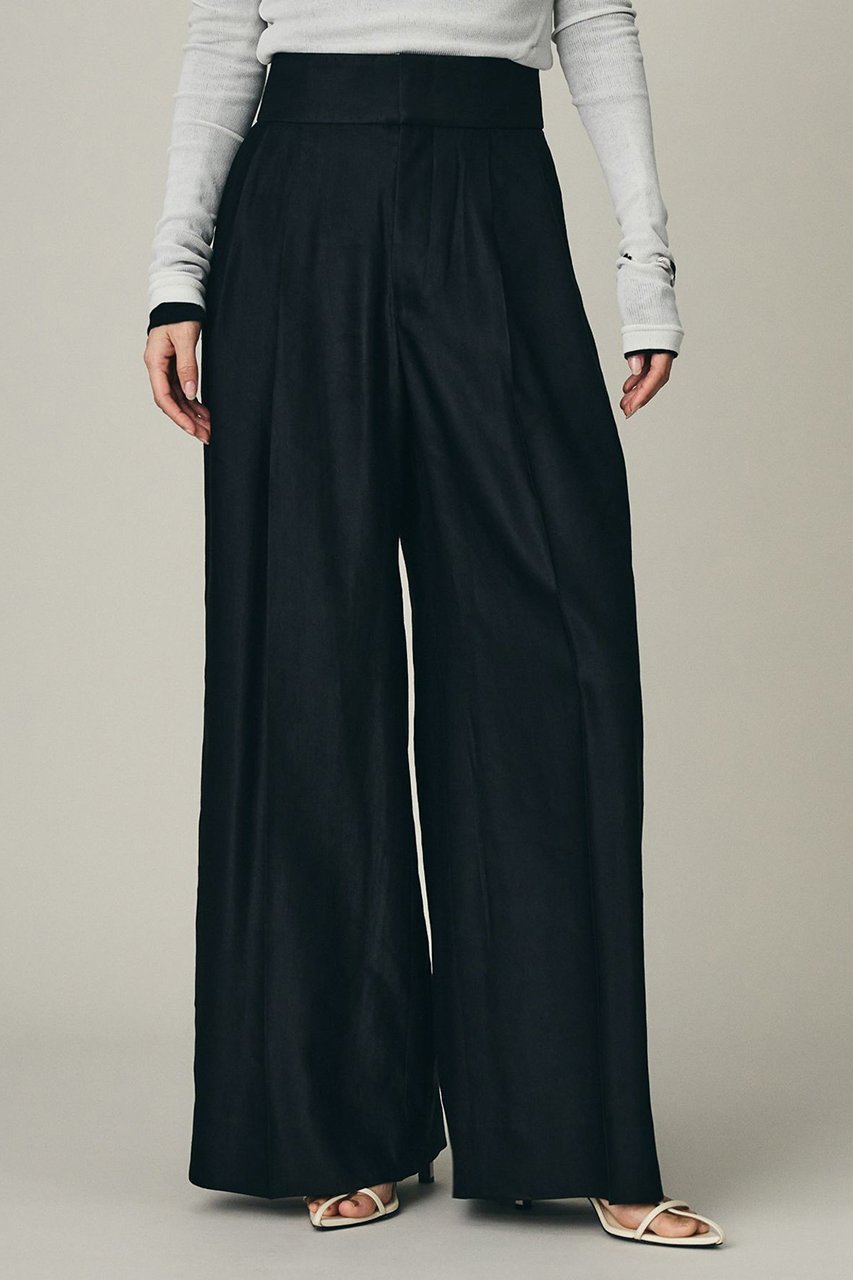 【カオス/Chaos】のプラトワイドパンツ インテリア・キッズ・メンズ・レディースファッション・服の通販 founy(ファニー) 　ファッション　Fashion　レディースファッション　Fashion for Women　パンツ　Pants & Trousers　2026年　2026　おすすめ　Recommended / Our Picks　なめらか　Smooth, Silky Texture　ジャケット　Jacket, Outerwear　セットアップ　Set-Up, Coordinated Outfit　バランス　Balance, Style Balance　フォルム　Silhouette, Form　ワイド　Wide, Wide Fit　夏　Summer　春　Spring　S/S・春夏　SS, Spring/Summer, Warm Season　ブラック|ID: prp329100004849070 ipo3291000000035468500