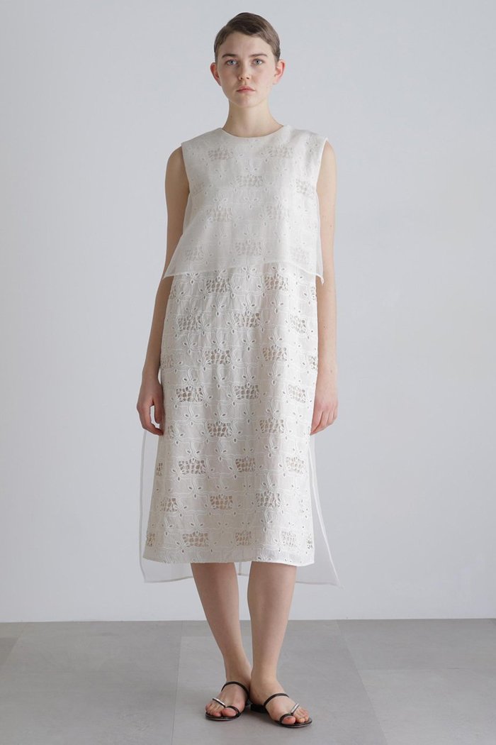 【アドーア/ADORE】のラティスエンブロイダリーワンピース インテリア・キッズ・メンズ・レディースファッション・服の通販 founy(ファニー) https://founy.com/ ファッション Fashion レディースファッション Fashion for Women ワンピース Dresses チュニック Tunic Tops & Dresses オーガンジー Organza Fabric チュニック Tunic, Long Top ドレス Dress, One-Piece モチーフ Motif, Design Theme レース Lace, Lace Fabric エレガント 上品 Elegant |ID: prp329100004849105 ipo3291000000035944927