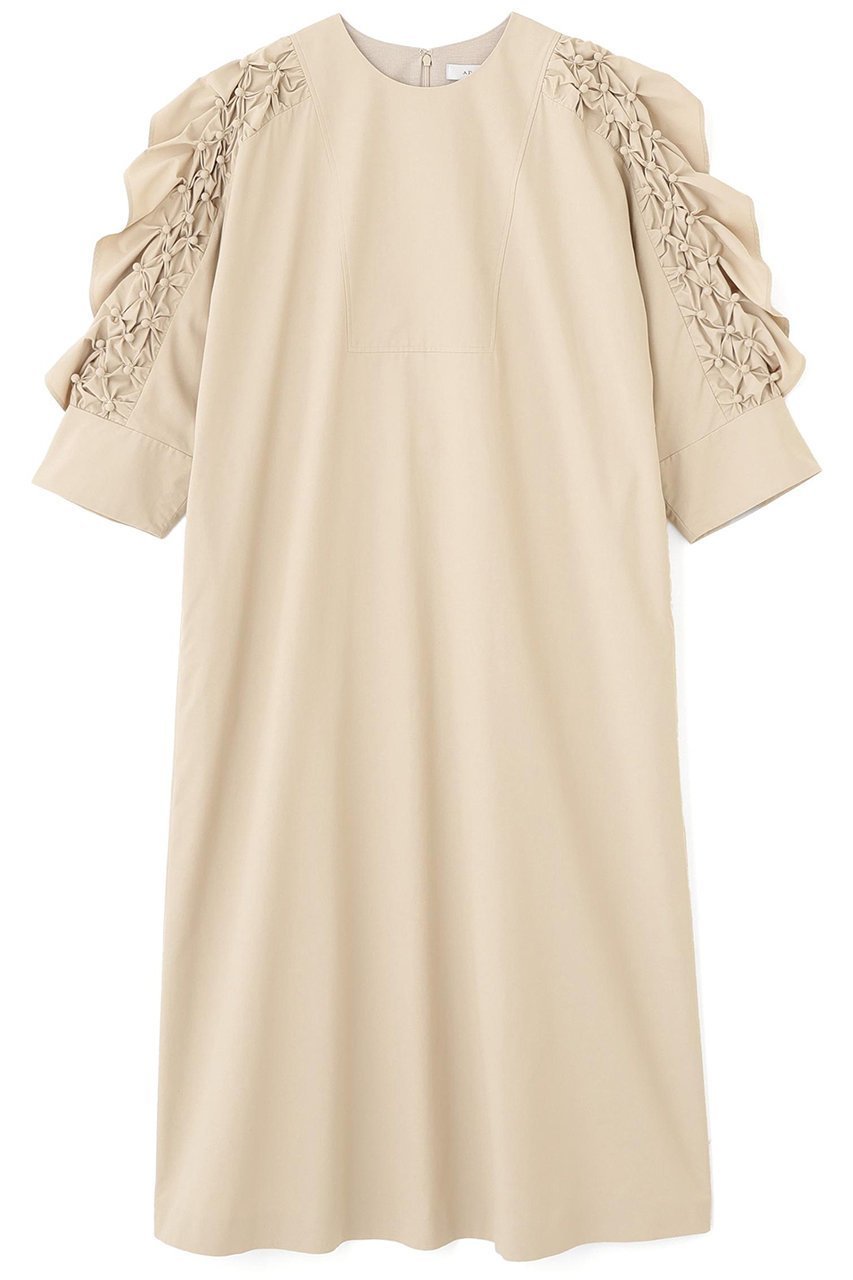 【アドーア/ADORE】のハンドスモッキングワンピース インテリア・キッズ・メンズ・レディースファッション・服の通販 founy(ファニー) 　ファッション　Fashion　レディースファッション　Fashion for Women　ワンピース　Dresses　チュニック　Tunic Tops & Dresses　2026年　2026　サマー　Summer, Summer Style　タフタ　Taffeta, Structured Fabric　チュニック　Tunic, Long Top　ドレス　Dress, One-Piece　ロング　Long, Long-Length　エレガント 上品　Elegant　夏　Summer　春　Spring　S/S・春夏　SS, Spring/Summer, Warm Season　ベージュ|ID: prp329100004849108 ipo3291000000035998272