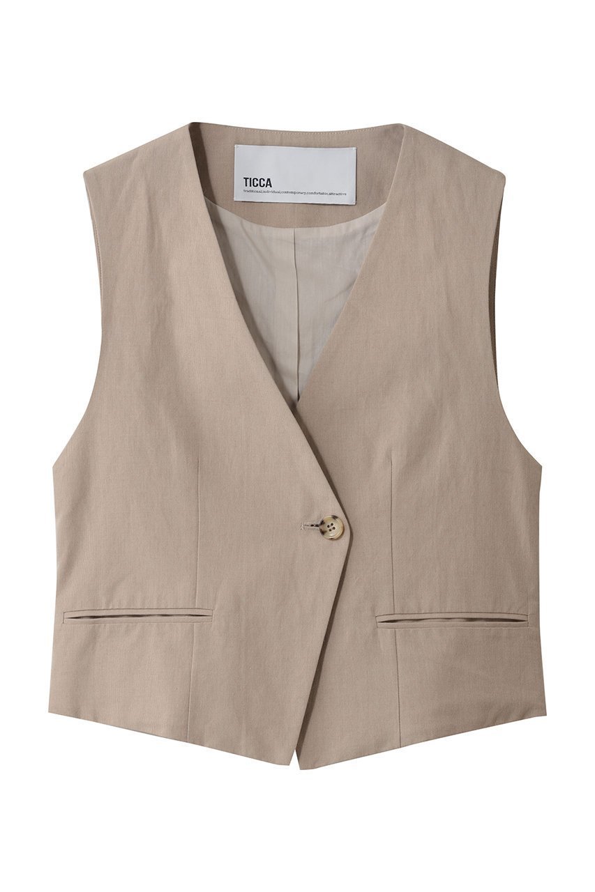 【ティッカ/TICCA】のコットンシルクラミーベスト 人気、トレンドファッション・服の通販 founy(ファニー) 　ファッション　Fashion　レディースファッション　Fashion for Women　アウター　Coat / Outerwear Collection　レディースジャケット・軽アウター　Jackets　なめらか　Smooth, Silky Texture　シルク　Silk, 100% Silk　ジャケット　Jacket, Outerwear　フォルム　Silhouette, Form　ベスト　Vest, Waistcoat　夏　Summer　春　Spring　S/S・春夏　SS, Spring/Summer, Warm Season　 other-1|ID: prp329100004849114 ipo3291000000035998281