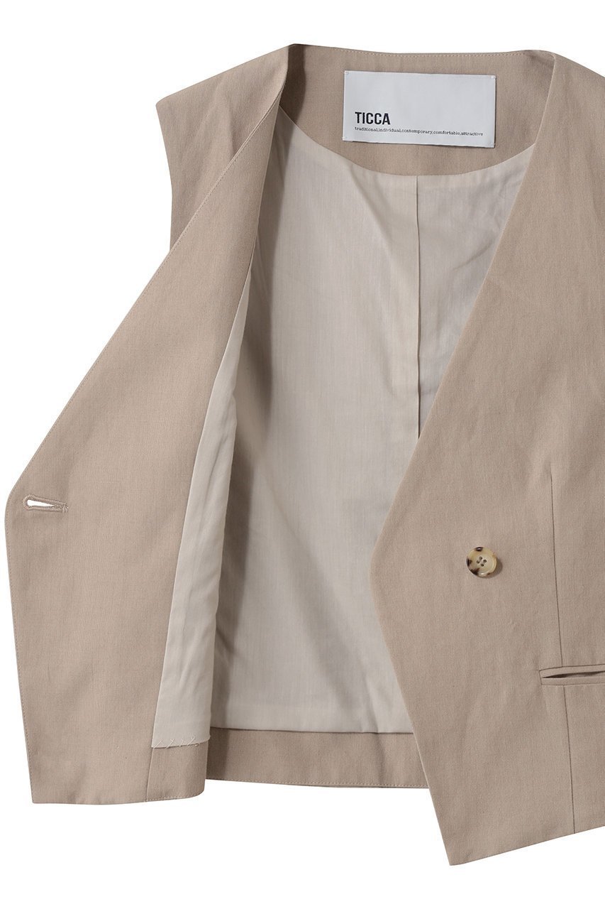 【ティッカ/TICCA】のコットンシルクラミーベスト 人気、トレンドファッション・服の通販 founy(ファニー) 　ファッション　Fashion　レディースファッション　Fashion for Women　アウター　Coat / Outerwear Collection　レディースジャケット・軽アウター　Jackets　なめらか　Smooth, Silky Texture　シルク　Silk, 100% Silk　ジャケット　Jacket, Outerwear　フォルム　Silhouette, Form　ベスト　Vest, Waistcoat　夏　Summer　春　Spring　S/S・春夏　SS, Spring/Summer, Warm Season　other-6|ID: prp329100004849114 ipo3291000000035998290