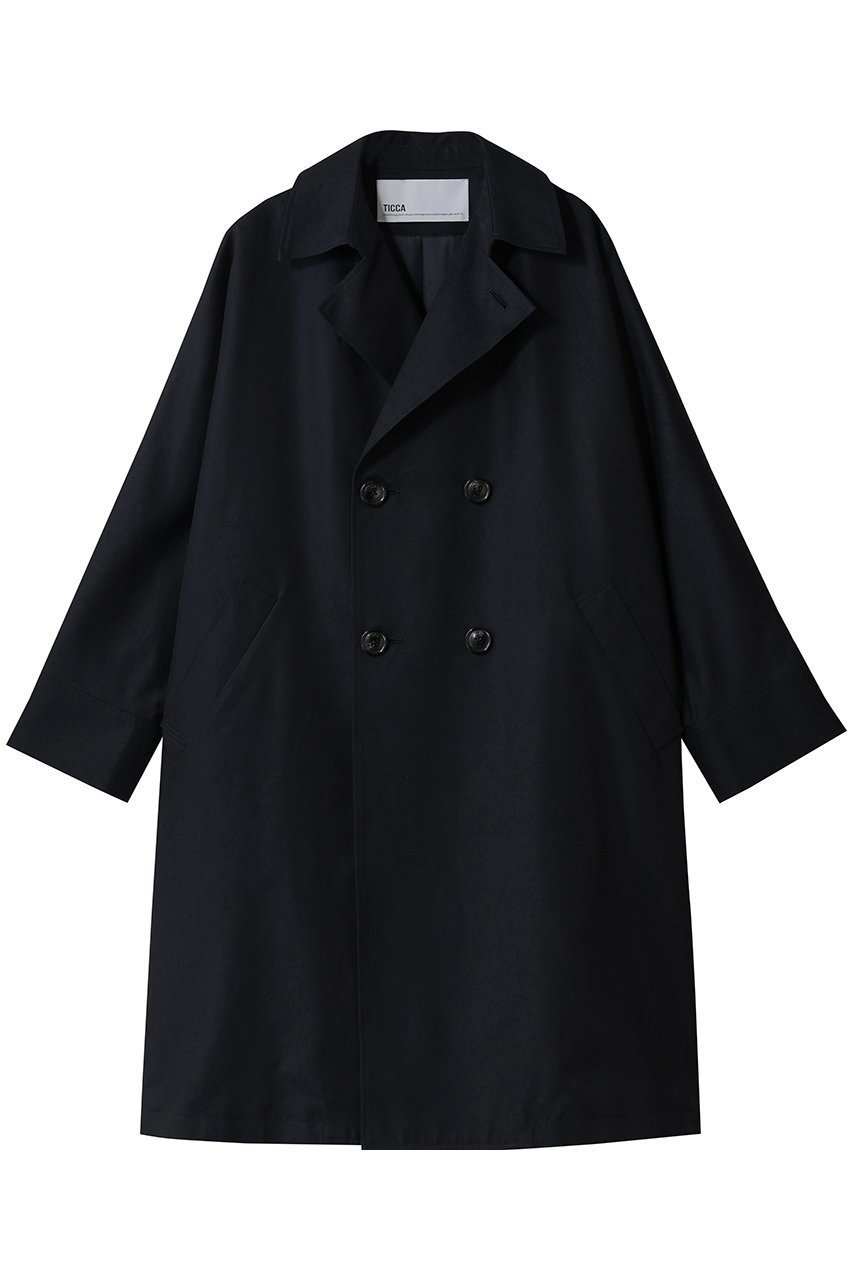 【ティッカ/TICCA】のテントトレンチコート インテリア・キッズ・メンズ・レディースファッション・服の通販 founy(ファニー) 　ファッション　Fashion　レディースファッション　Fashion for Women　アウター　Coat / Outerwear Collection　コート・ロングコート・ピーコート　Long Coats, Peacoats & More　トレンチコート / 春秋の定番アウター　Trench Coats　2026年　2026　トレンチ　Trench, Trench Coat　フォルム　Silhouette, Form　ロング　Long, Long-Length　夏　Summer　春　Spring　S/S・春夏　SS, Spring/Summer, Warm Season　ネイビー|ID: prp329100004849117 ipo3291000000035469809