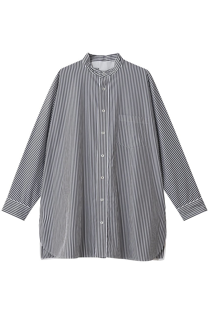 【ティッカ/TICCA】のノーカラーテントシャツ 人気、トレンドファッション・服の通販 founy(ファニー) 　ファッション　Fashion　レディースファッション　Fashion for Women　トップス・カットソー　Cut & Sew Tops　シャツ・ブラウス・オフィスカジュアル　Elegant Blouses & Button-Ups　2026年　2026　クラシック　Classic, Timeless Style　スリーブ　Sleeve, Long Sleeve / Short Sleeve　フォルム　Silhouette, Form　ボトム　Bottoms, Lower Wear　ロング　Long, Long-Length　ワイド　Wide, Wide Fit　夏　Summer　春　Spring　S/S・春夏　SS, Spring/Summer, Warm Season　 other-1|ID: prp329100004849118 ipo3291000000035469825