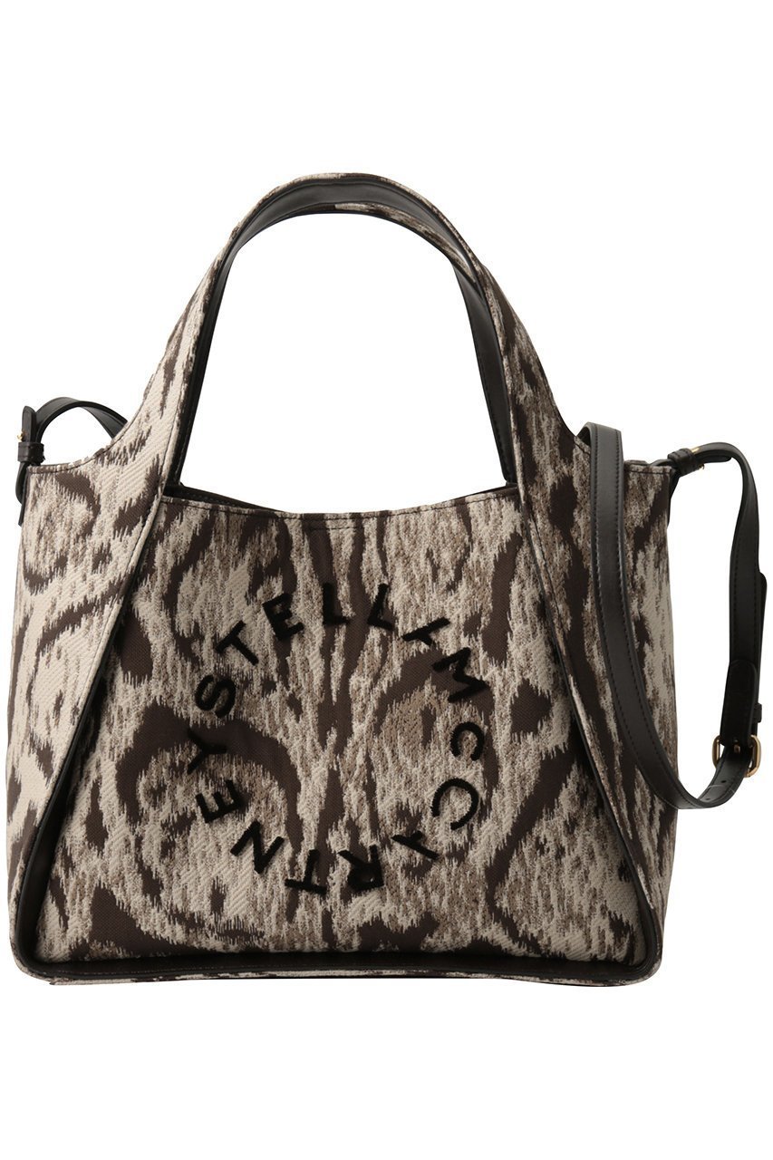 【ステラ マッカートニー/STELLA McCARTNEY】のSTELLA Logo クラウドレオパードジャカード2wayトートバッグ インテリア・キッズ・メンズ・レディースファッション・服の通販 founy(ファニー) 　ファッション　Fashion　レディースファッション　Fashion for Women　バッグ　Bags　ポーチ　Pouch, Small Case　レオパード　Leopard, Animal Print　マルチカラーブラウン|ID: prp329100004849130 ipo3291000000035853335