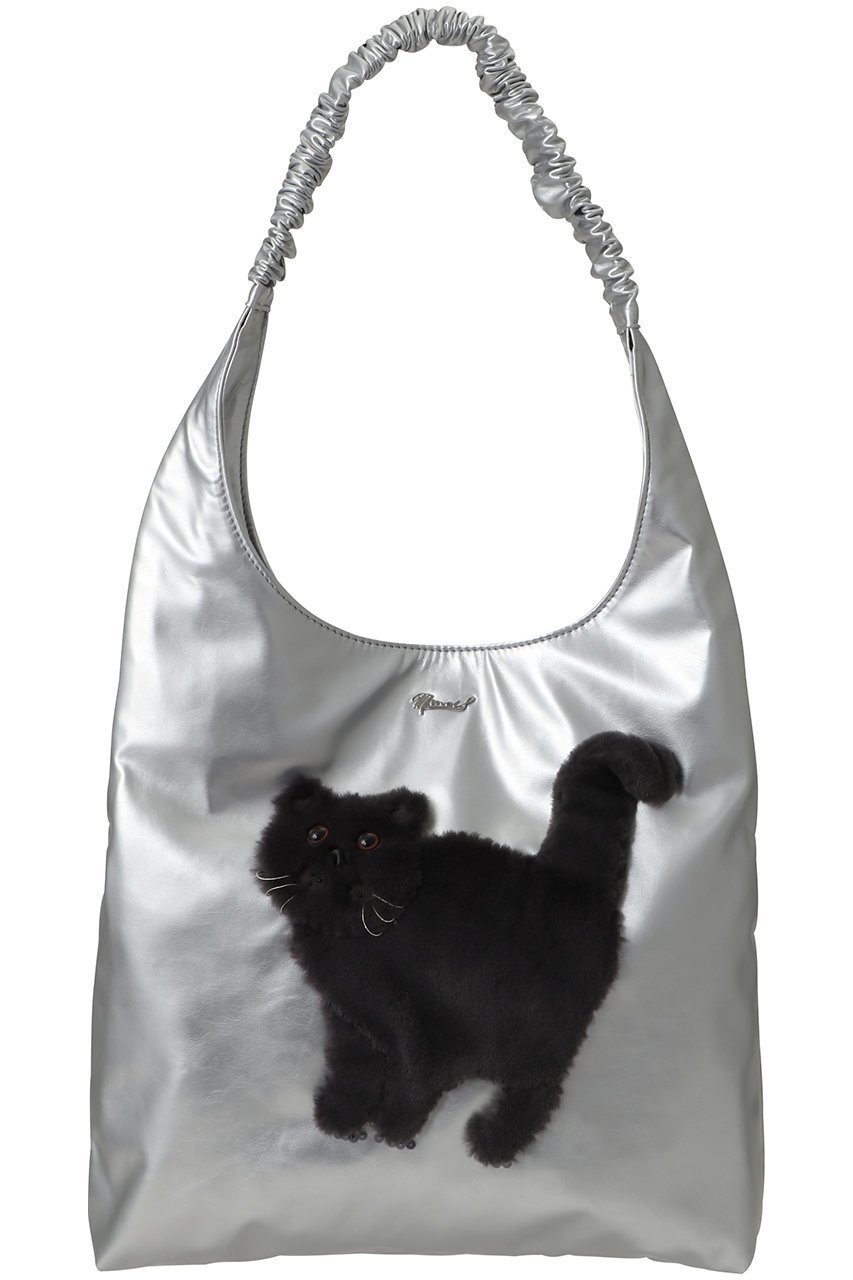 【ミュベール/MUVEIL】のネコバッグ インテリア・キッズ・メンズ・レディースファッション・服の通販 founy(ファニー) 　ファッション　Fashion　レディースファッション　Fashion for Women　バッグ　Bags　コレクション　Collection, Seasonal Line　ネコ　Cat, Feline Motif　フェイクレザー　Faux Leather, PU Leather　シルバー|ID: prp329100004849133 ipo3291000000035998352