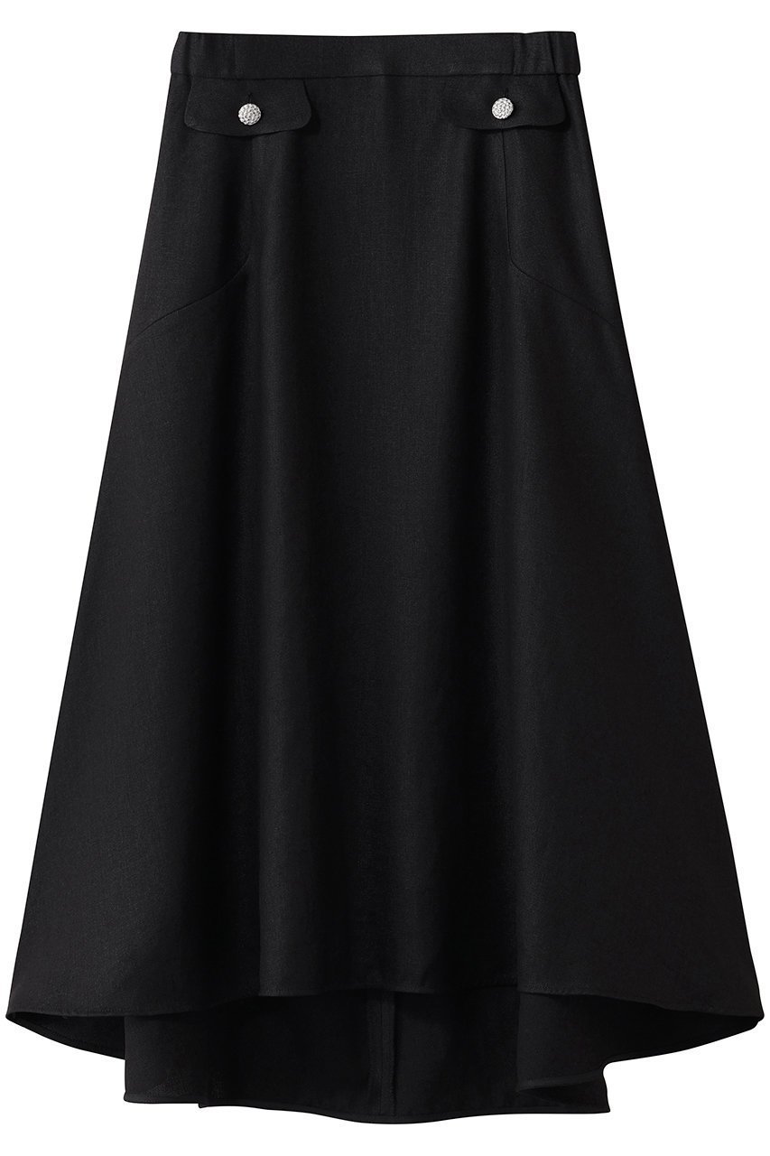 【エムダブリュー/MW】のトリアセテート(NL) フレア スカート インテリア・キッズ・メンズ・レディースファッション・服の通販 founy(ファニー) 　ファッション　Fashion　レディースファッション　Fashion for Women　スカート　Skirts　Aライン・フレアスカート　A-Line & Flared Skirts　ロングスカート　Long Skirts / Maxi & Midi Skirts　おすすめ　Recommended / Our Picks　ジャケット　Jacket, Outerwear　セットアップ　Set-Up, Coordinated Outfit　ドレープ　Drape, Draping Fabric　フレア　Flare, Flared　リネン　Linen, Linen Fabric　ロング　Long, Long-Length　エレガント 上品　Elegant　ビジネス 仕事 通勤　Business / Work / Commuting　夏　Summer　新作・新入荷　New Arrivals / New In　春　Spring　S/S・春夏　SS, Spring/Summer, Warm Season　ブラック|ID: prp329100004849138 ipo3291000000035998369