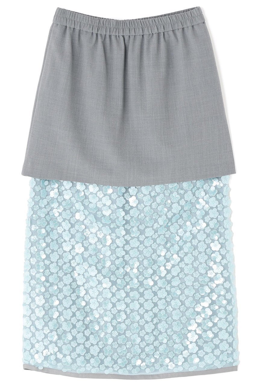 【アドーア/ADORE】のフラワーシークインスカート インテリア・キッズ・メンズ・レディースファッション・服の通販 founy(ファニー) 　ファッション　Fashion　レディースファッション　Fashion for Women　スカート　Skirts　ロングスカート　Long Skirts / Maxi & Midi Skirts　おすすめ　Recommended / Our Picks　コンビ　Combo, Combination Style　ストレッチ　Stretch, Stretchy Fabric　ストレート　Straight, Straight Cut　スパンコール　Sequins, Sequin Embellishment　セットアップ　Set-Up, Coordinated Outfit　チュール　Tulip, Tulip Motif　モチーフ　Motif, Design Theme　ロング　Long, Long-Length　無地　Plain, Solid Color　ブルー|ID: prp329100004849145 ipo3291000000035998386