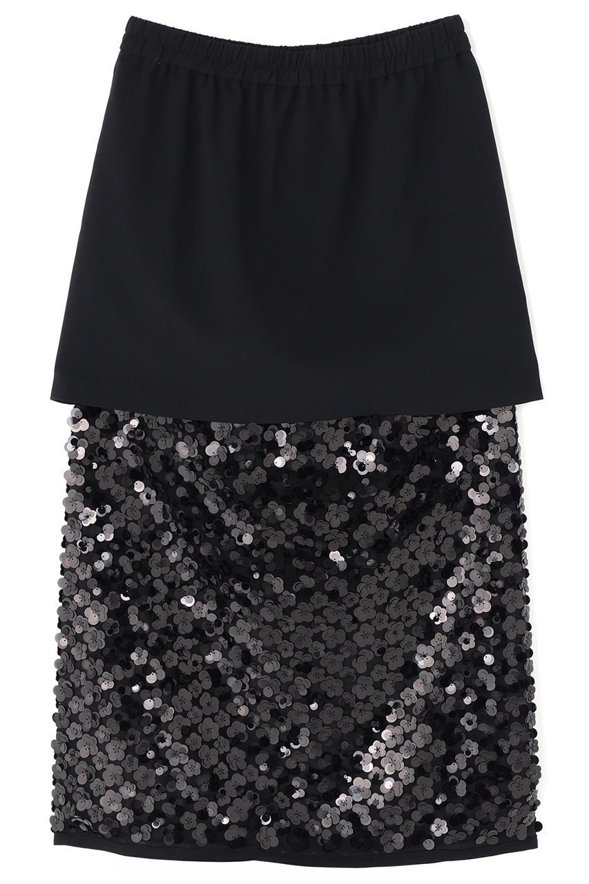 【アドーア/ADORE】のフラワーシークインスカート インテリア・キッズ・メンズ・レディースファッション・服の通販 founy(ファニー) 　ファッション　Fashion　レディースファッション　Fashion for Women　スカート　Skirts　ロングスカート　Long Skirts / Maxi & Midi Skirts　おすすめ　Recommended / Our Picks　コンビ　Combo, Combination Style　ストレッチ　Stretch, Stretchy Fabric　ストレート　Straight, Straight Cut　スパンコール　Sequins, Sequin Embellishment　セットアップ　Set-Up, Coordinated Outfit　チュール　Tulip, Tulip Motif　モチーフ　Motif, Design Theme　ロング　Long, Long-Length　無地　Plain, Solid Color　ブラック|ID: prp329100004849145 ipo3291000000035998387