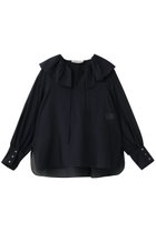 【デパリエ/DEPAREILLE】のシルキーラッフルブラウス 人気、トレンドファッション・服の通販 founy(ファニー) ファッション Fashion レディースファッション Fashion for Women トップス・カットソー Cut & Sew Tops シャツ・ブラウス・オフィスカジュアル Elegant Blouses & Button-Ups 2026年 2026 なめらか Smooth, Silky Texture インナー Innerwear ジャケット Jacket, Outerwear スリーブ Sleeve, Long Sleeve / Short Sleeve ラッフル Ruffle, Frill ロング Long, Long-Length エレガント 上品 Elegant 夏 Summer 春 Spring S/S・春夏 SS, Spring/Summer, Warm Season thumbnail ネイビー|ID: prp329100004849153 ipo3291000000035470099