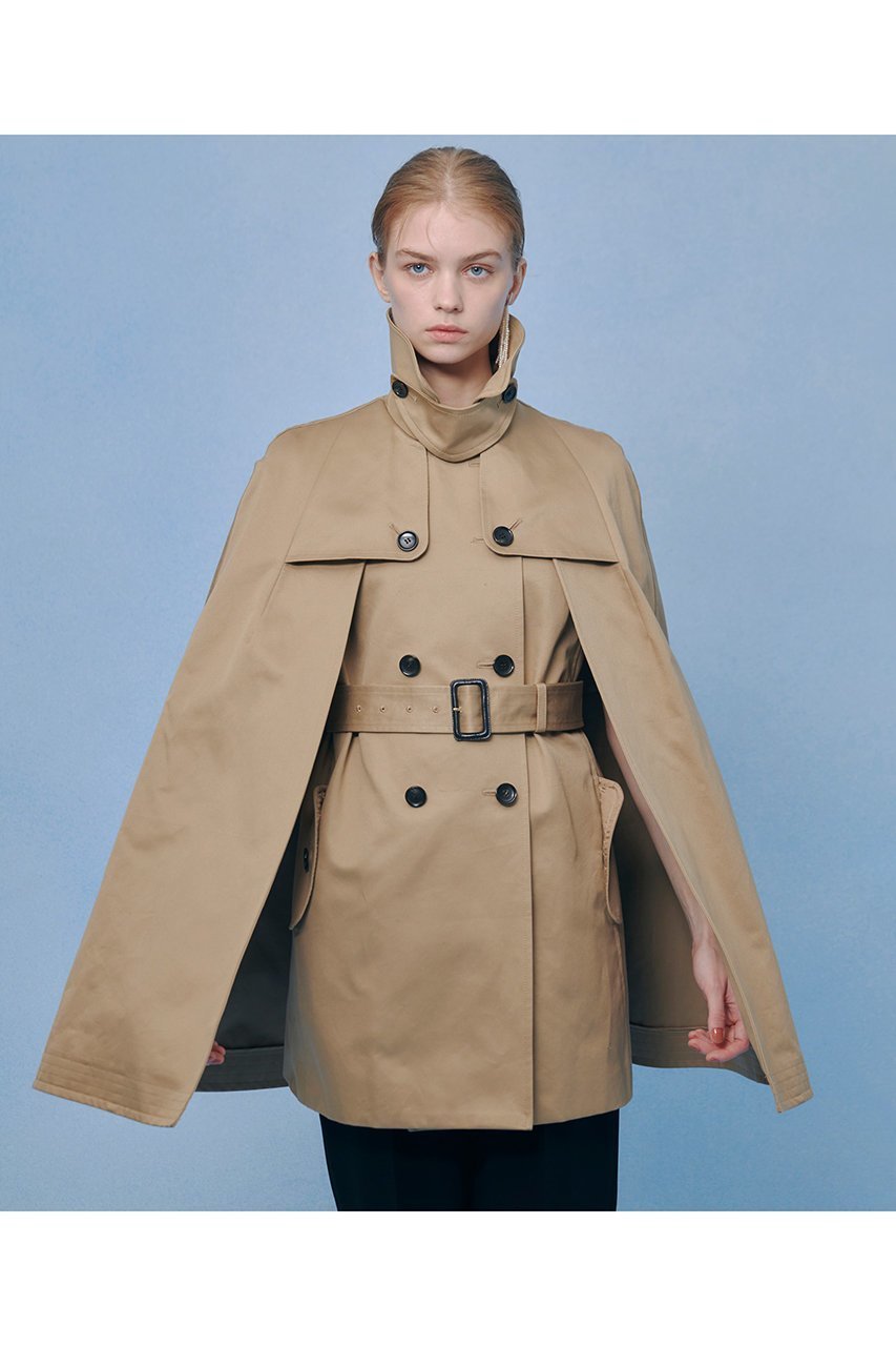 【アルアバイル/allureville】の【LOULOU WILLOUGHBY】トレンチケープコート 人気、トレンドファッション・服の通販 founy(ファニー) 　ファッション　Fashion　レディースファッション　Fashion for Women　アウター　Coat / Outerwear Collection　コート・ロングコート・ピーコート　Long Coats, Peacoats & More　おすすめ　Recommended / Our Picks　ショート　Short, Short Length　セットアップ　Set-Up, Coordinated Outfit　トレンチ　Trench, Trench Coat　ワーク　Workwear, Utility Style　人気　Popular, Best Seller　A/W・秋冬　Autumn/Winter　other-4|ID: prp329100004849154 ipo3291000000035697483