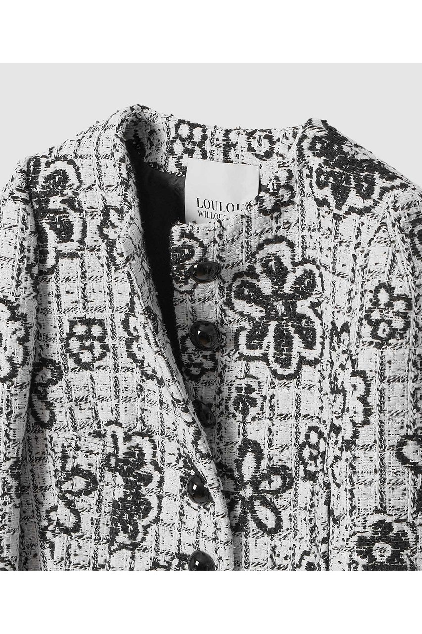 【アルアバイル/allureville】の【LOULOU WILLOUGHBY】MALHIAツイードクルージャケット 人気、トレンドファッション・服の通販 founy(ファニー) 　ファッション　Fashion　レディースファッション　Fashion for Women　アウター　Coat / Outerwear Collection　レディースジャケット・軽アウター　Jackets　おすすめ　Recommended / Our Picks　ショート　Short, Short Length　ジャケット　Jacket, Outerwear　セットアップ　Set-Up, Coordinated Outfit　ツイード　Twill, Twill Weave　トレンド　Trend, Trending Now　フォルム　Silhouette, Form　フランス　France, French　ベーシック　Basic, Essential　ミニスカート　Mini Skirt, Short Skirt　other-3|ID: prp329100004849155 ipo3291000000035853695