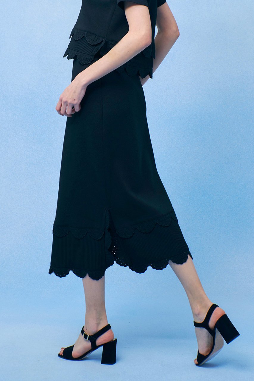 【アルアバイル/allureville】の【LOULOU WILLOUGHBY】パンチングスカラスカート 人気、トレンドファッション・服の通販 founy(ファニー) 　ファッション　Fashion　レディースファッション　Fashion for Women　スカート　Skirts　ロングスカート　Long Skirts / Maxi & Midi Skirts　2026年　2026　コンパクト　Compact, Small Size　スカラップ　Scallop, Scalloped Edge　スリット　Slit, Slit Detail　タイトスカート　Pencil Skirt, Tight Skirt　トレンド　Trend, Trending Now　フェミニン　Feminine, Girly　レース　Lace, Lace Fabric　ロング　Long, Long-Length　エレガント 上品　Elegant　夏　Summer　春　Spring　S/S・春夏　SS, Spring/Summer, Warm Season　other-8|ID: prp329100004849159 ipo3291000000035470155