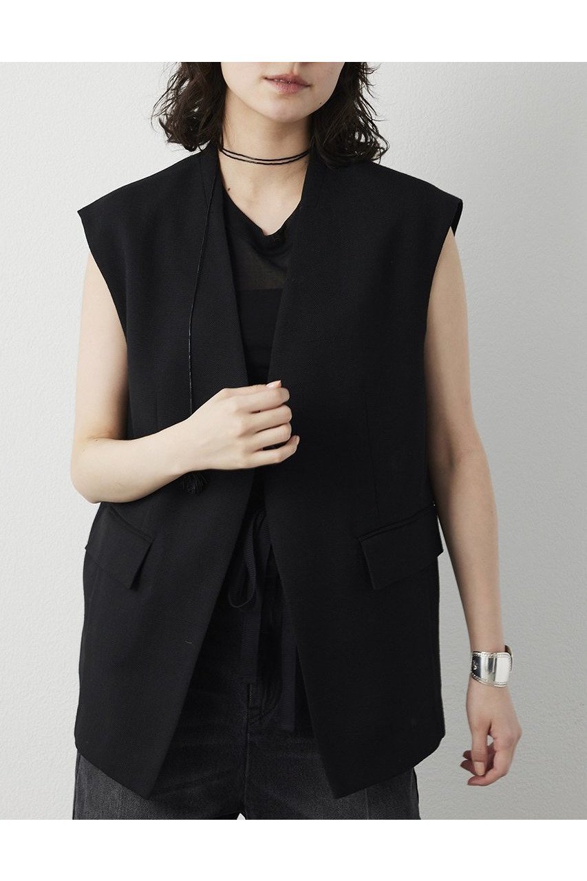 【ウィムガゼット/Whim Gazette】のリネンライクジレ 人気、トレンドファッション・服の通販 founy(ファニー) 　ファッション　Fashion　レディースファッション　Fashion for Women　アウター　Coat / Outerwear Collection　レディースジャケット・軽アウター　Jackets　おすすめ　Recommended / Our Picks　クール　Cool, Chic　ショルダー　Shoulder, Shoulder Strap　ジャケット　Jacket, Outerwear　セットアップ　Set-Up, Coordinated Outfit　ベスト　Vest, Waistcoat　リラックス　Relax, Relaxed Fit　エレガント 上品　Elegant　新作・新入荷　New Arrivals / New In　 other-1|ID: prp329100004849161 ipo3291000000035853736