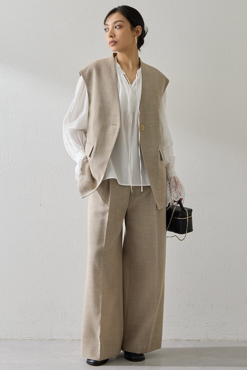 【ウィムガゼット/Whim Gazette】のリネンライクジレ 人気、トレンドファッション・服の通販 founy(ファニー) 　ファッション　Fashion　レディースファッション　Fashion for Women　アウター　Coat / Outerwear Collection　レディースジャケット・軽アウター　Jackets　おすすめ　Recommended / Our Picks　クール　Cool, Chic　ショルダー　Shoulder, Shoulder Strap　ジャケット　Jacket, Outerwear　セットアップ　Set-Up, Coordinated Outfit　ベスト　Vest, Waistcoat　リラックス　Relax, Relaxed Fit　エレガント 上品　Elegant　新作・新入荷　New Arrivals / New In　other-2|ID: prp329100004849161 ipo3291000000035853744