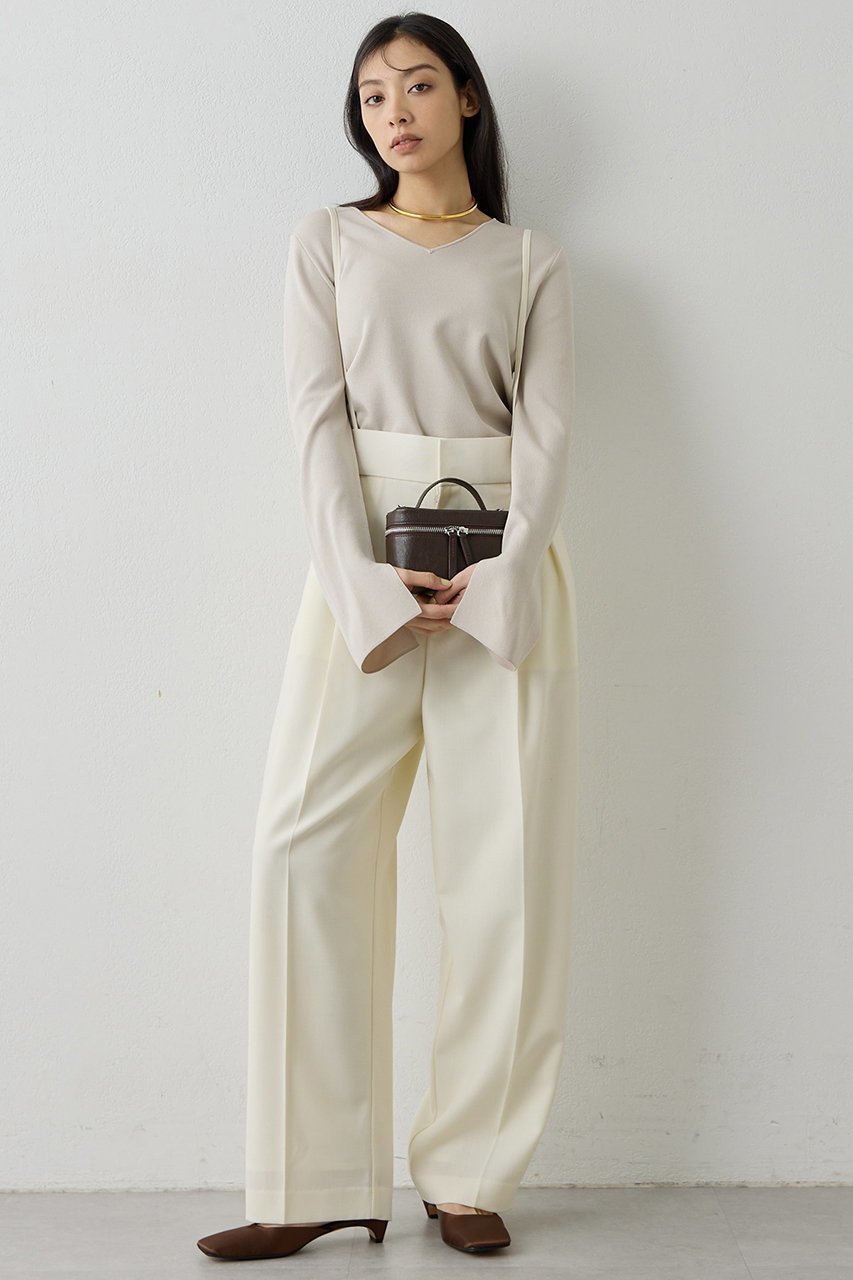 【ウィムガゼット/Whim Gazette】の2wayスムースプルオーバー 人気、トレンドファッション・服の通販 founy(ファニー) 　ファッション　Fashion　レディースファッション　Fashion for Women　トップス・カットソー　Cut & Sew Tops　ニット　Knit Tops & Sweaters　カジュアルプルオーバー・ニットトップス　Pullovers & Knit Tops / Casual Pullovers　なめらか　Smooth, Silky Texture　シンプル　Simple, Minimal　スリット　Slit, Slit Detail　デコルテ　Décolleté, Neckline　バランス　Balance, Style Balance　ボトム　Bottoms, Lower Wear　エレガント 上品　Elegant　新作・新入荷　New Arrivals / New In　春　Spring　other-2|ID: prp329100004849162 ipo3291000000035514877